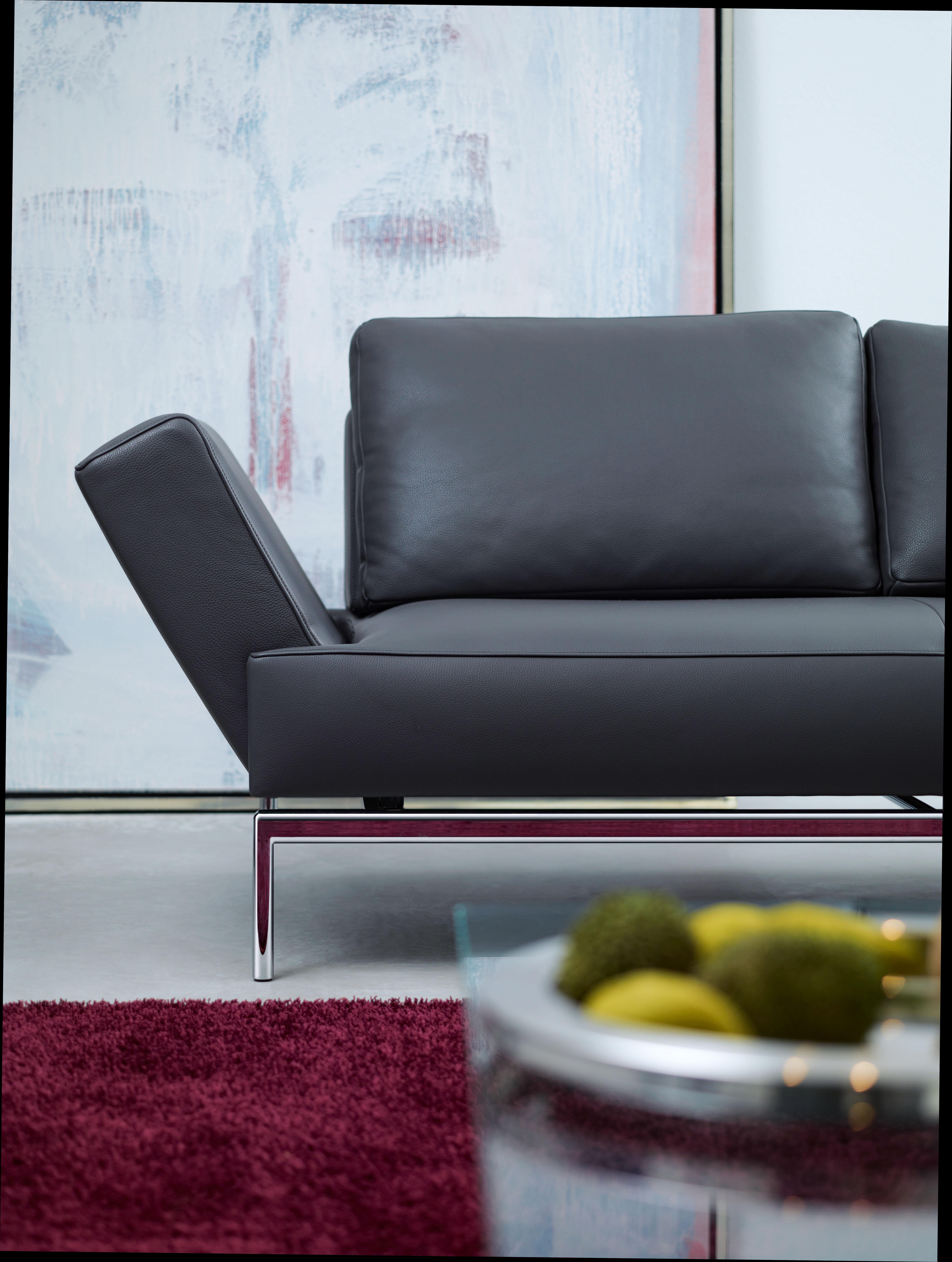 Verstellbares Leder-Sofa von FSM im Angebot 1
