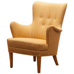 Easy Arm Lounge Chair "Gävle" by Carl Malmsten for OH Sjogren, 1950s