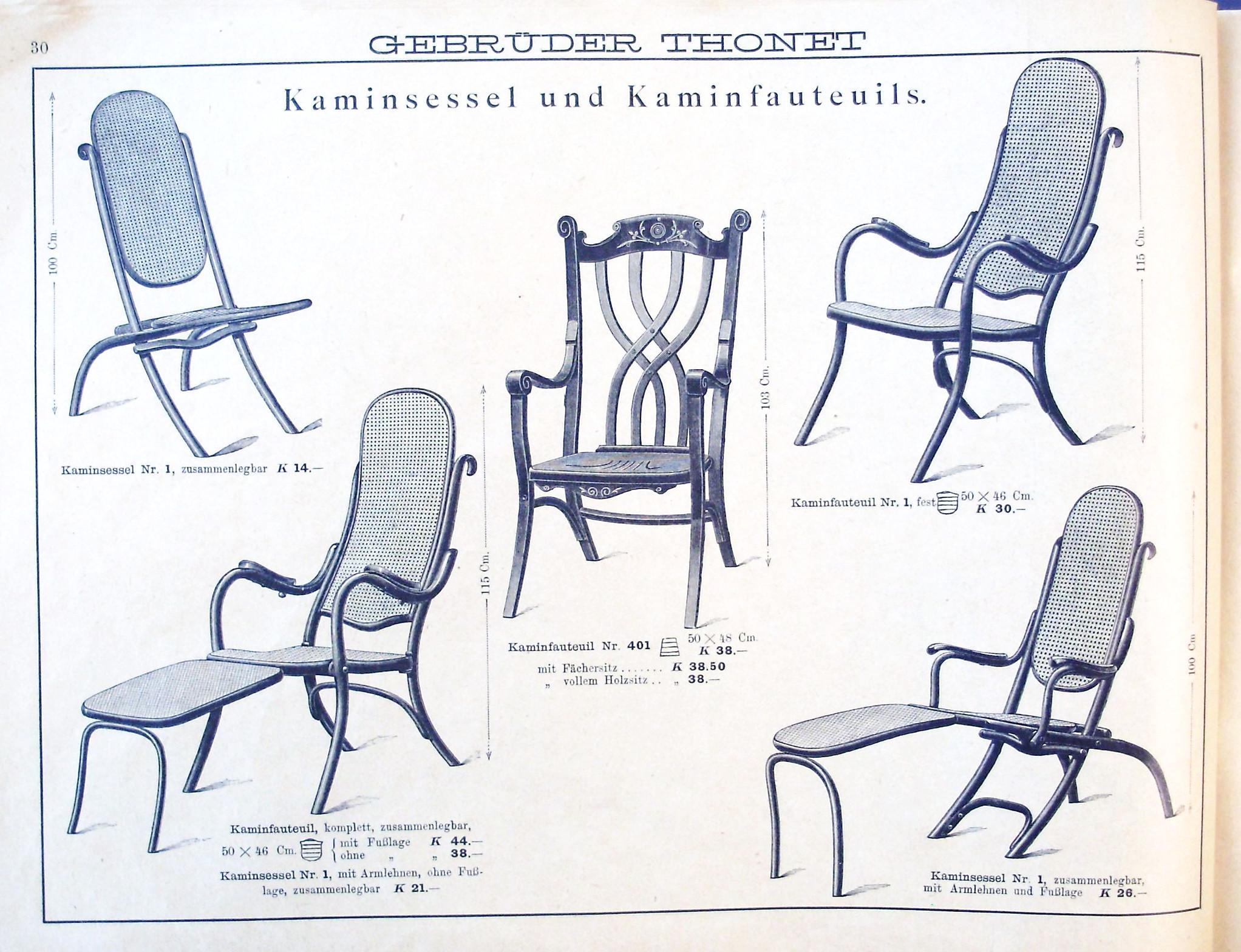 Bequemer Sessel Thonet Nr.401, seit 1901 im Angebot 6