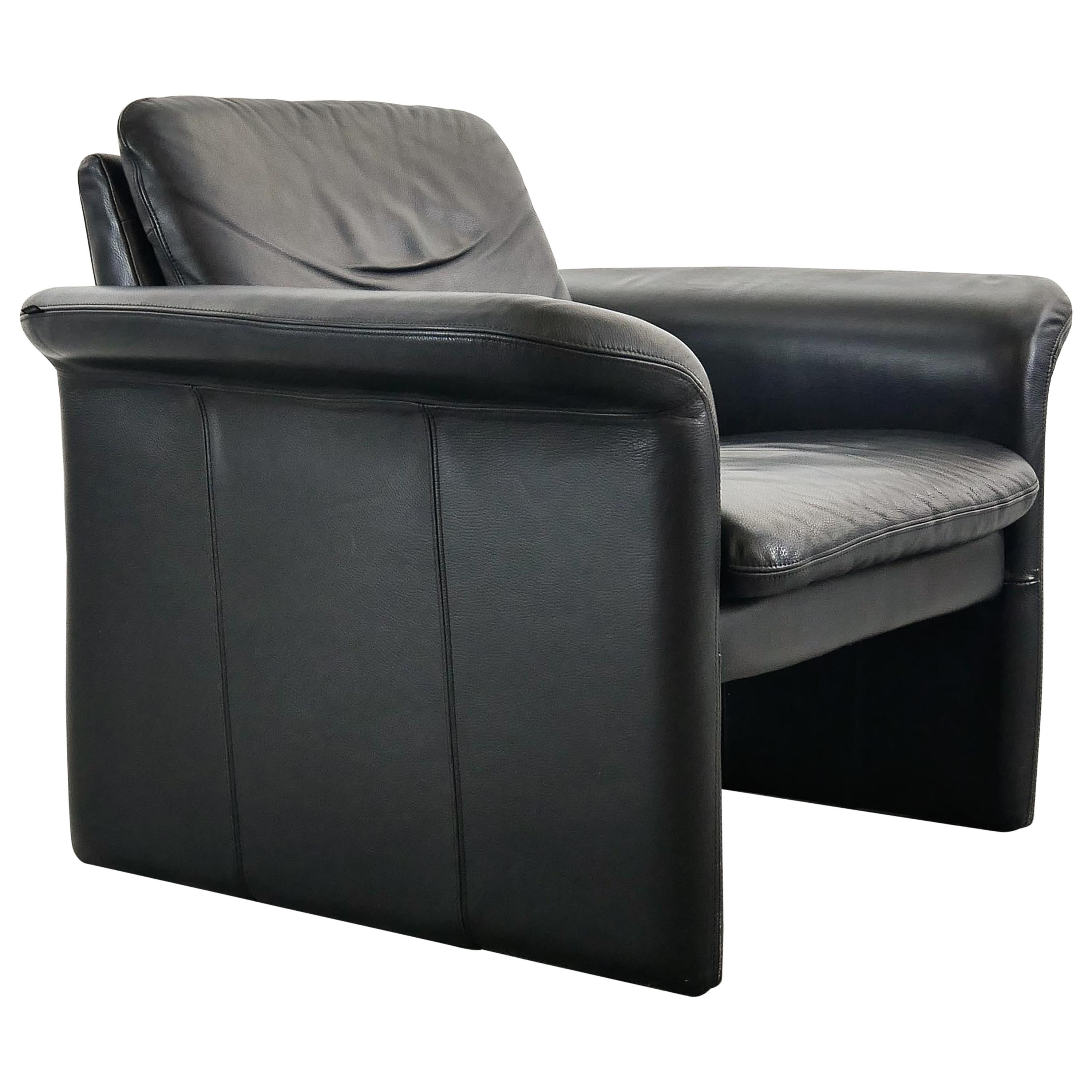 Easy Chair / Armchair in Black Leather by Skalma Denmark