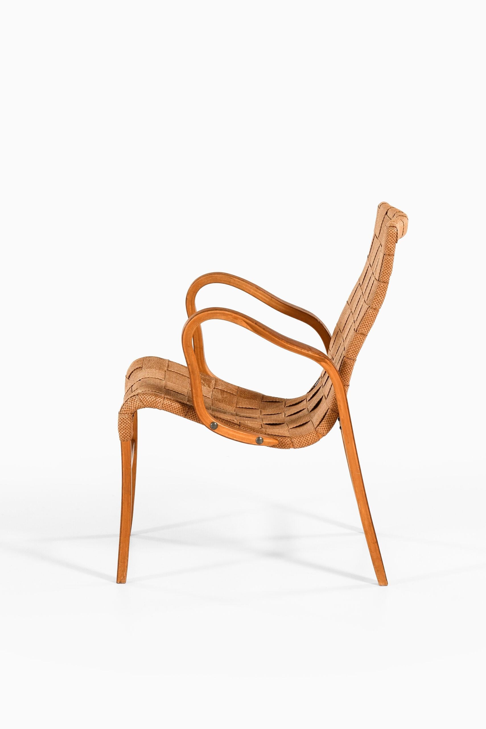 Swedish Easy Chair Attributed to Elias Svedberg Produced by Ferdinand Lundquist For Sale