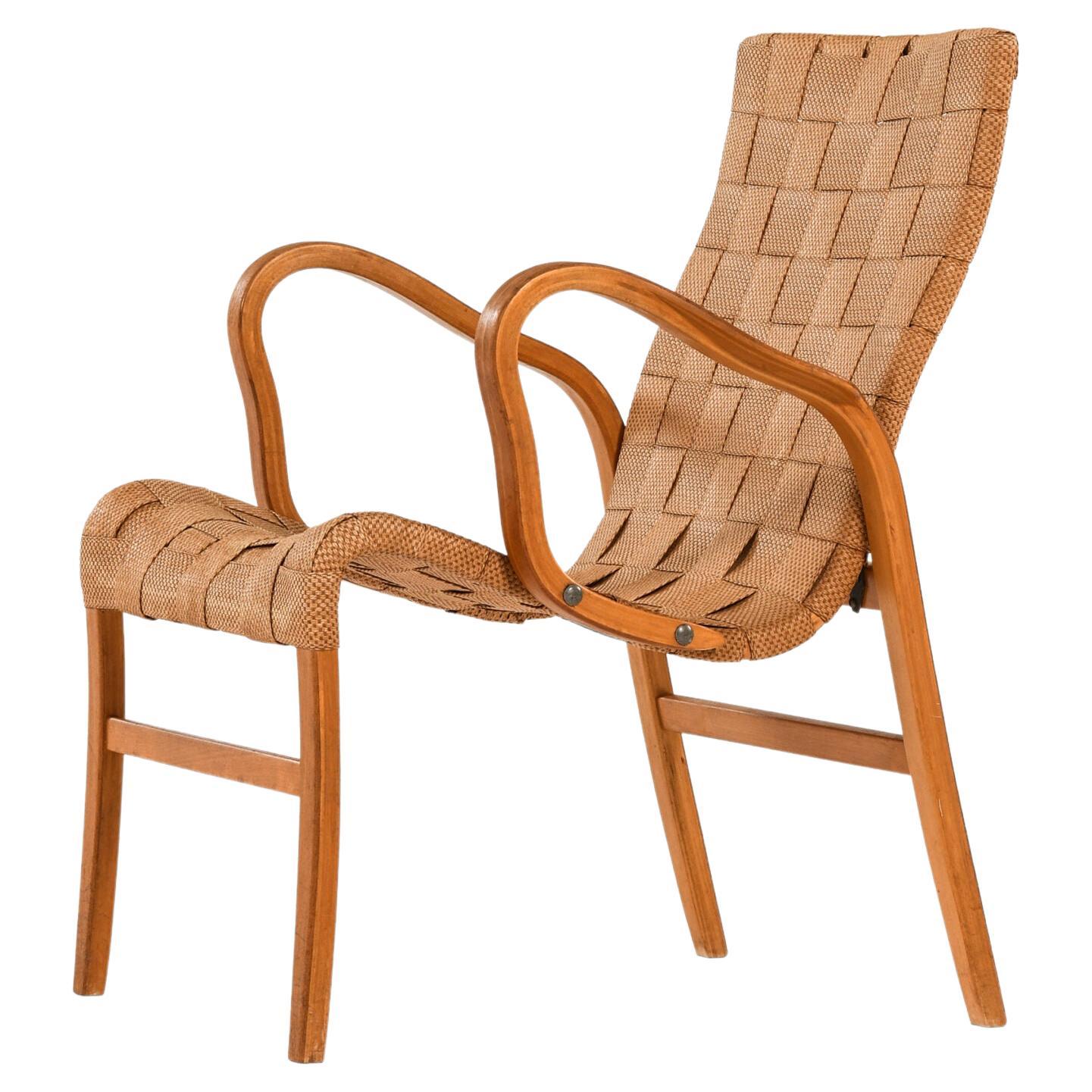 Easy Chair Attributed to Elias Svedberg Produced by Ferdinand Lundquist For Sale