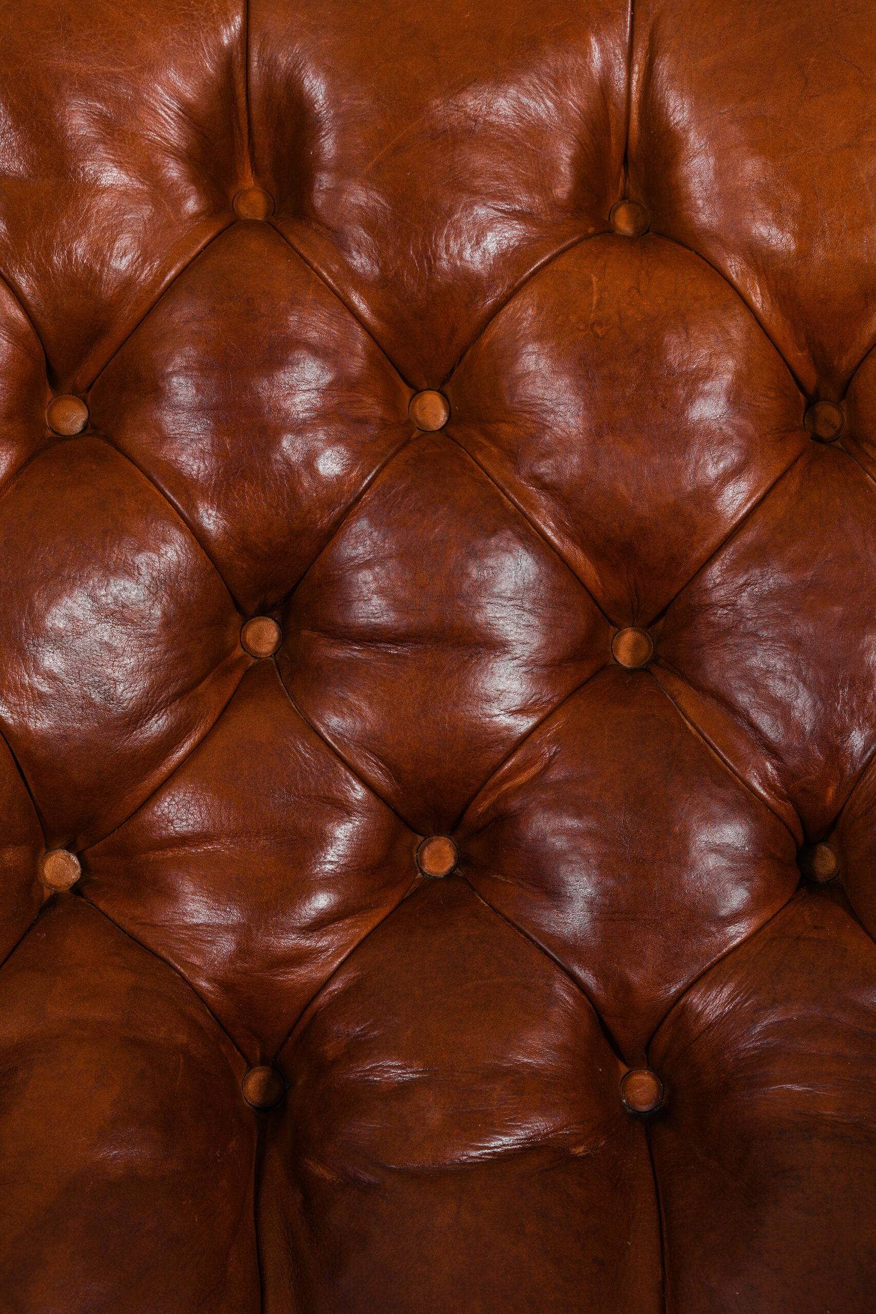 Leather Easy Chair Attributed to Kay Fisker Produced in Denmark For Sale