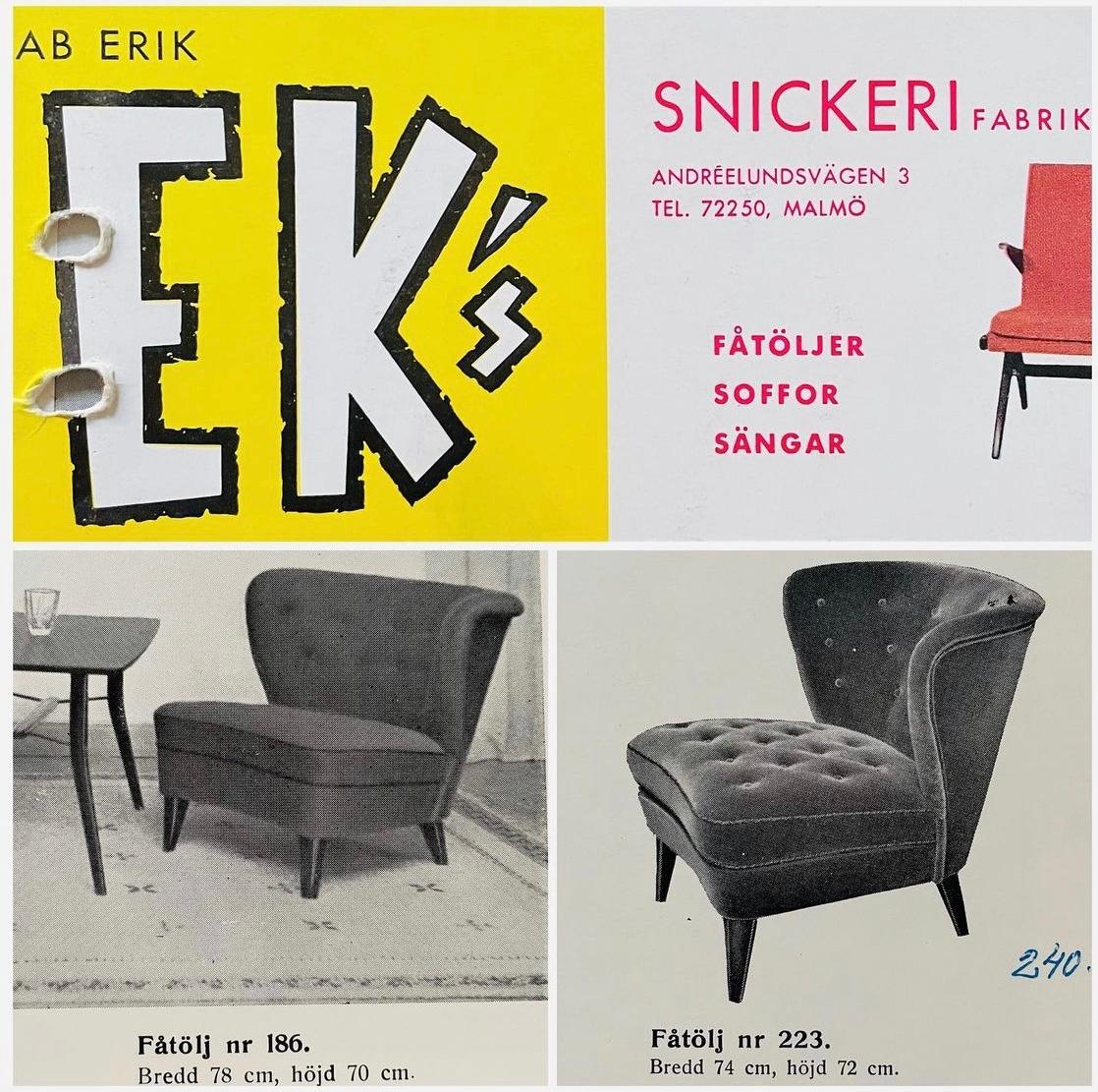 Easy Chair by AB Erik Ek's Snickerifabrik, Malmö, Sweden, 1940s 4