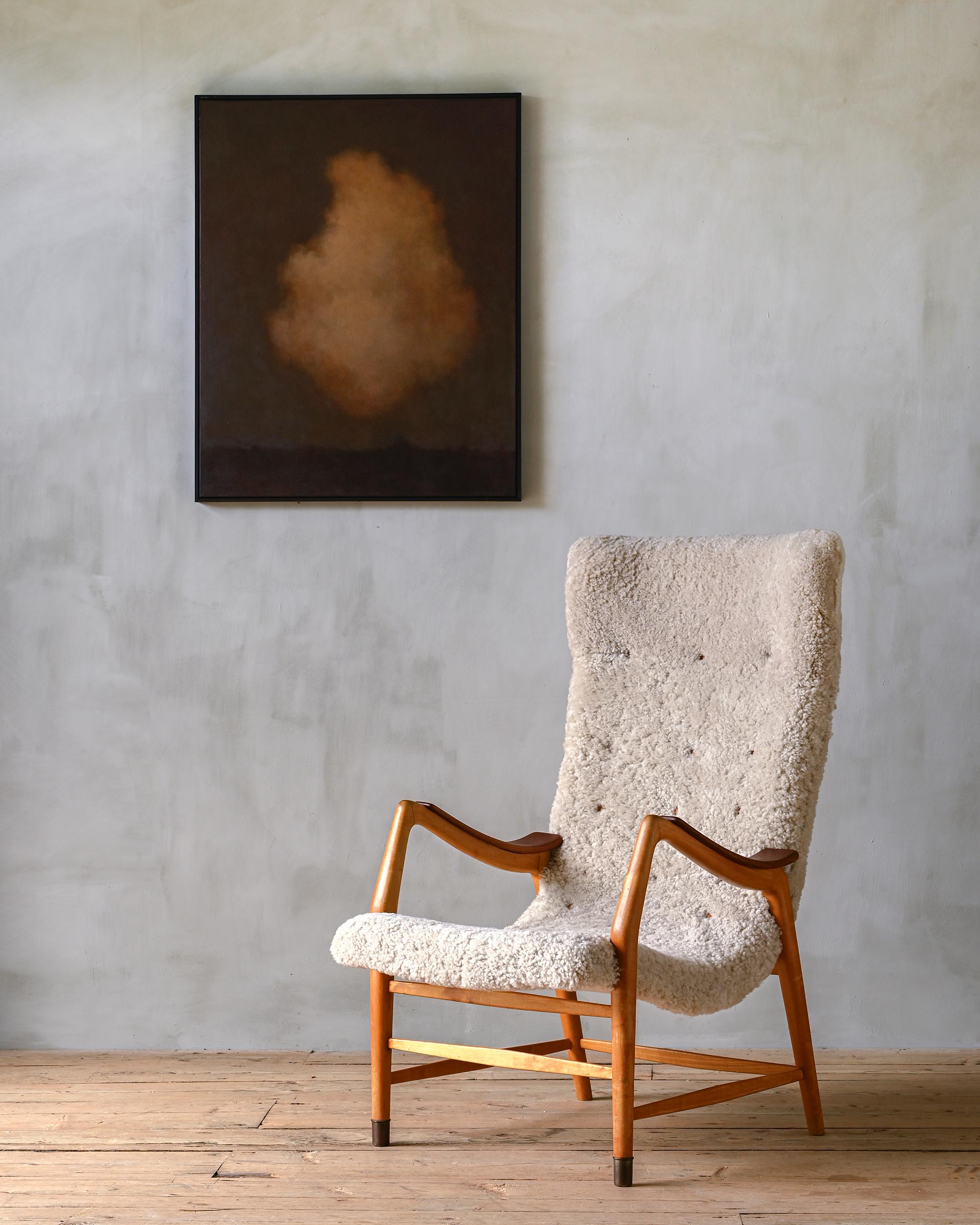 Mid-Century Modern Easy Chair by Bertil Fridhagen for Bodafors, 1940s For Sale