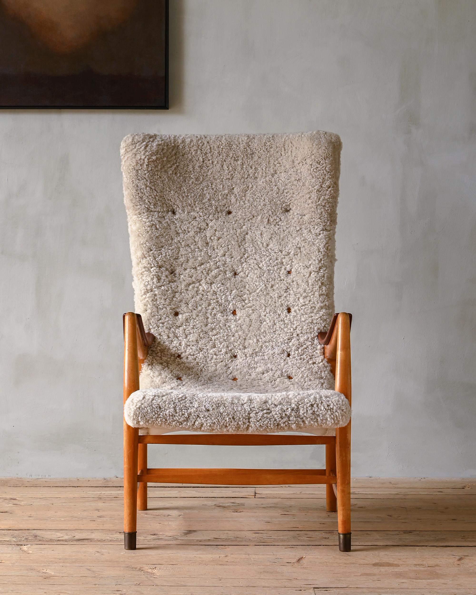 Swedish Easy Chair by Bertil Fridhagen for Bodafors, 1940s For Sale