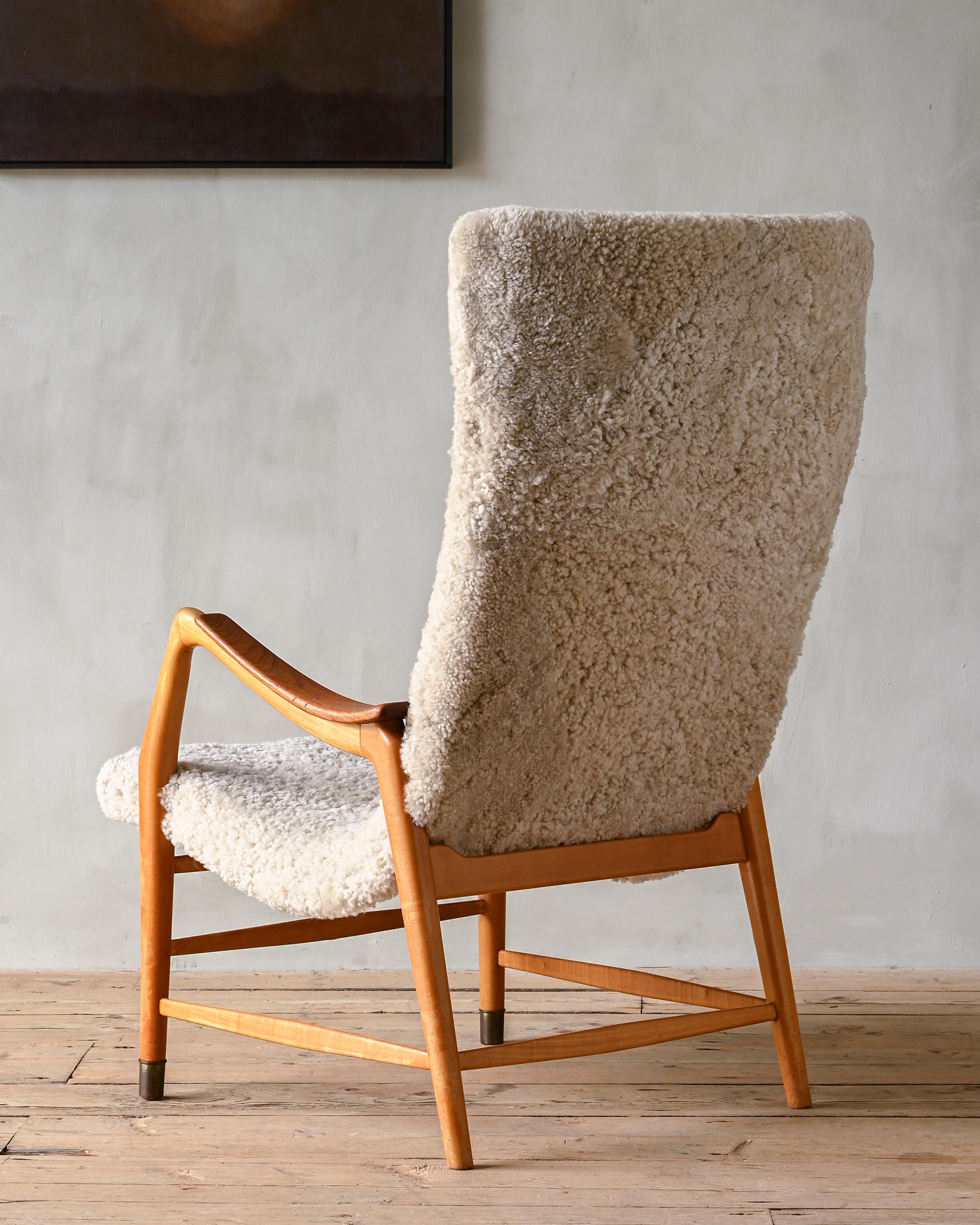 Easy Chair by Bertil Fridhagen for Bodafors, 1940s In Good Condition For Sale In Mjöhult, SE