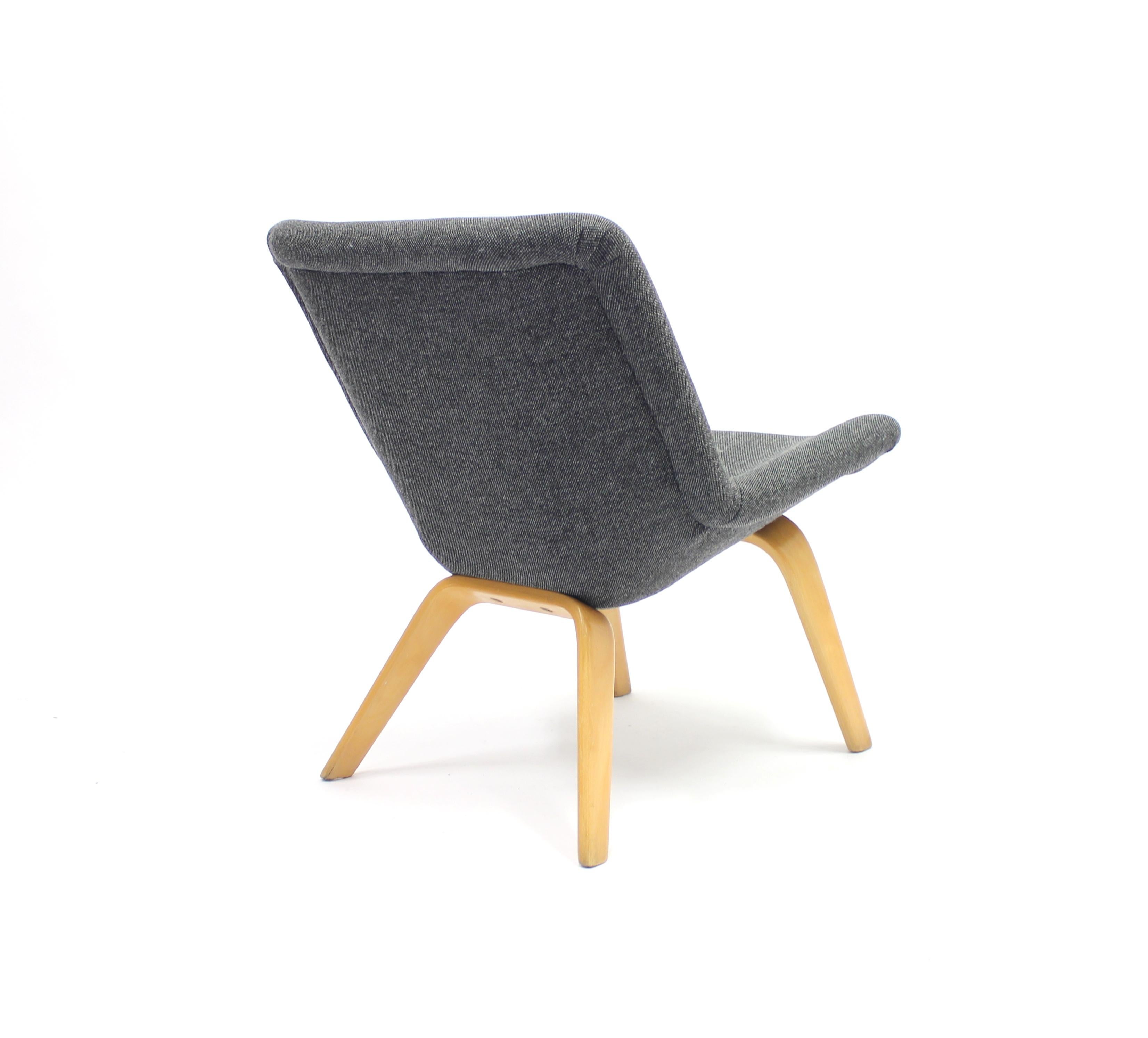 Fabric Easy Chair by Carl Gustaf Hiort af Ornäs for Gösta Westerberg, 1950s For Sale