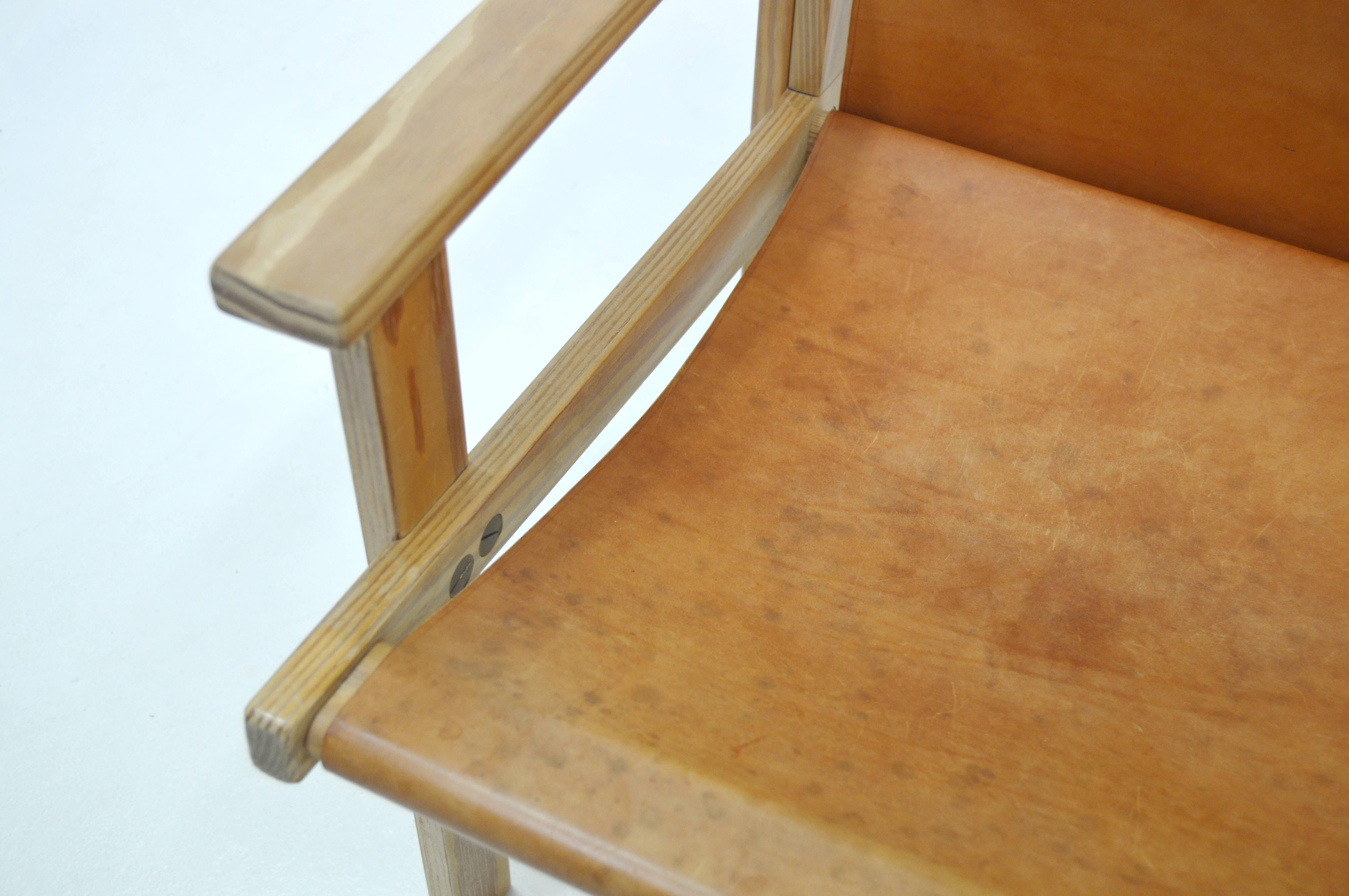 Brass Easy chair by Hans-Agne Jakobsson, circa 1970s For Sale