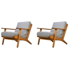 Easy Chair by Hans Wegner GETAMA GE 290, Oak Denmark 1960s