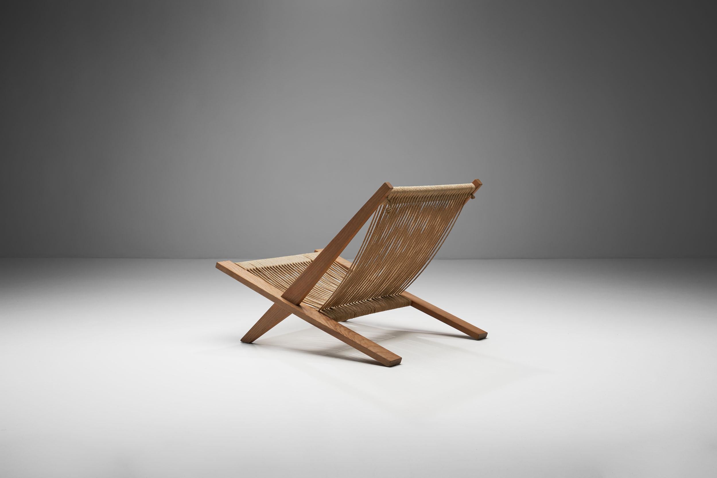 Scandinavian Modern Easy Chair by Jørgen Høj and Poul Kjærholm for Thorald Madsen, Denmark 1952 For Sale