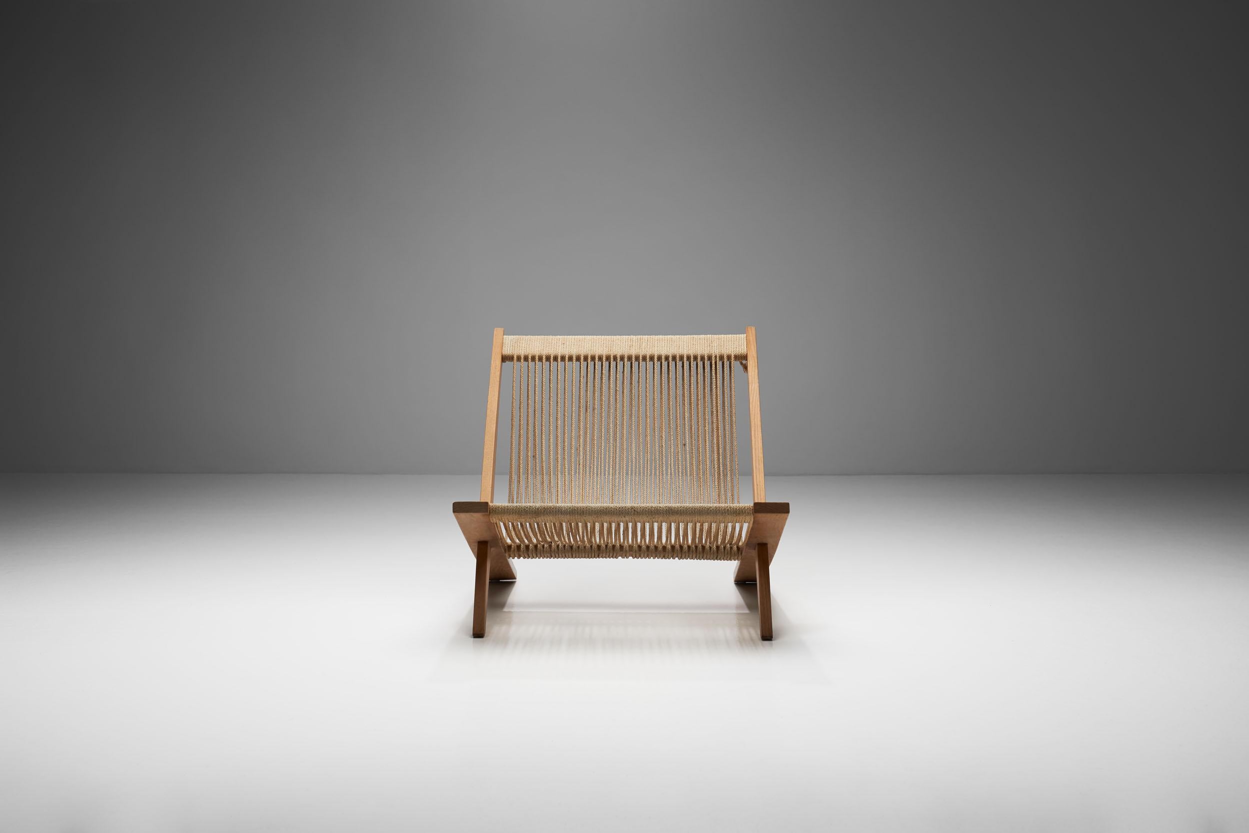 Mid-20th Century Easy Chair by Jørgen Høj and Poul Kjærholm for Thorald Madsen, Denmark 1952 For Sale