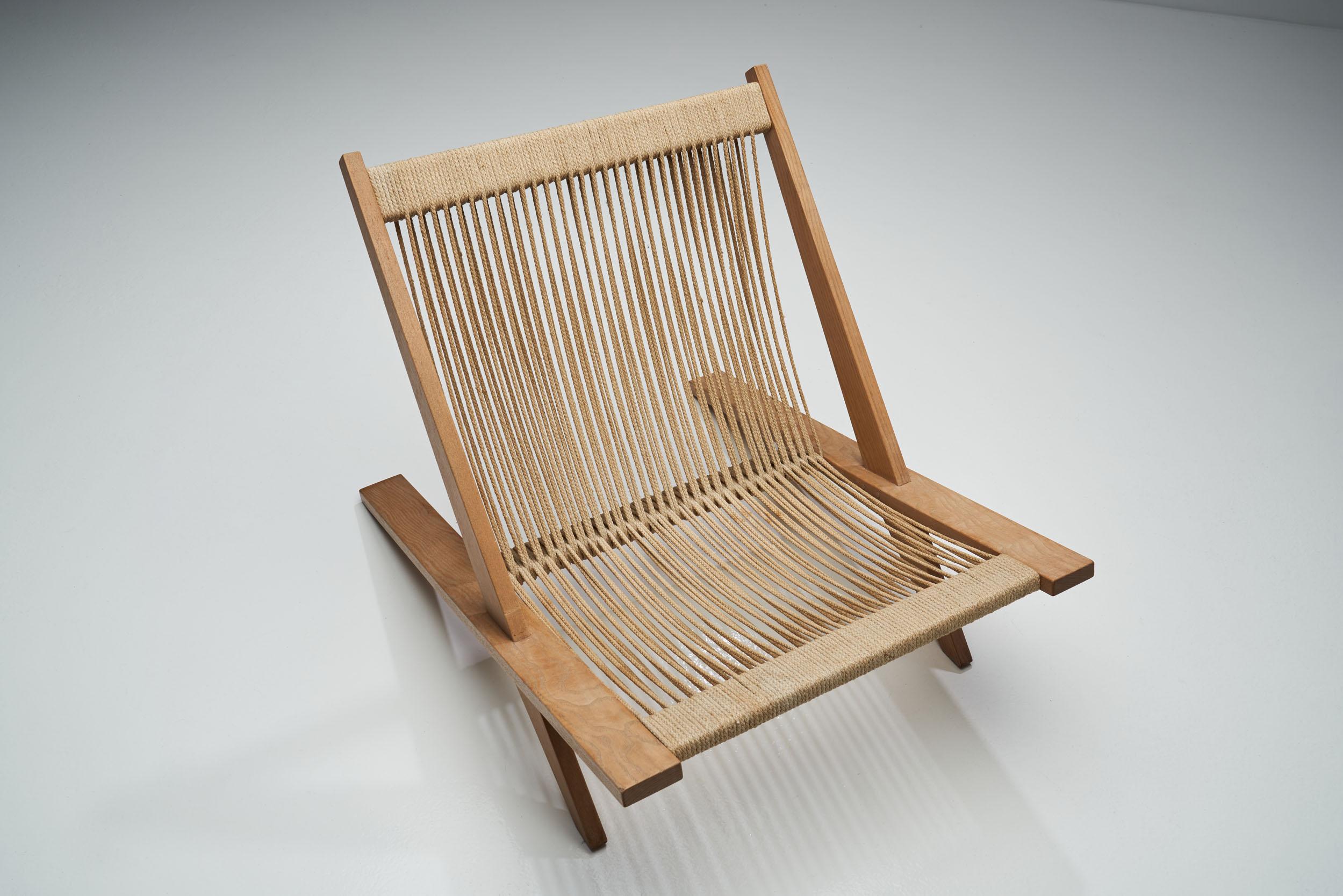 Wood Easy Chair by Jørgen Høj and Poul Kjærholm for Thorald Madsen, Denmark 1952 For Sale