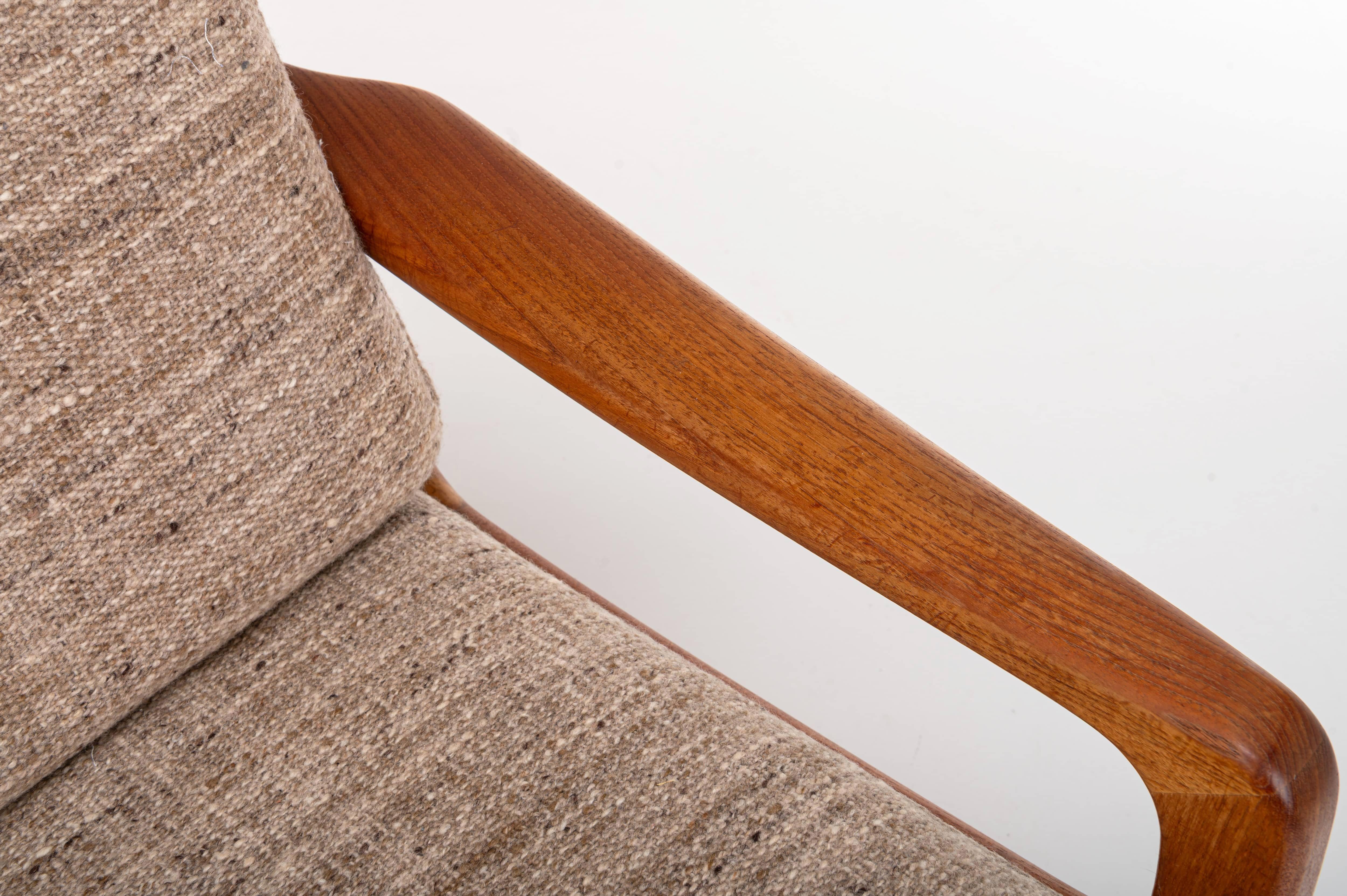 Easy Chair von Juul Kristensen für JK Dänemark, 1960er Jahre (Wolle) im Angebot