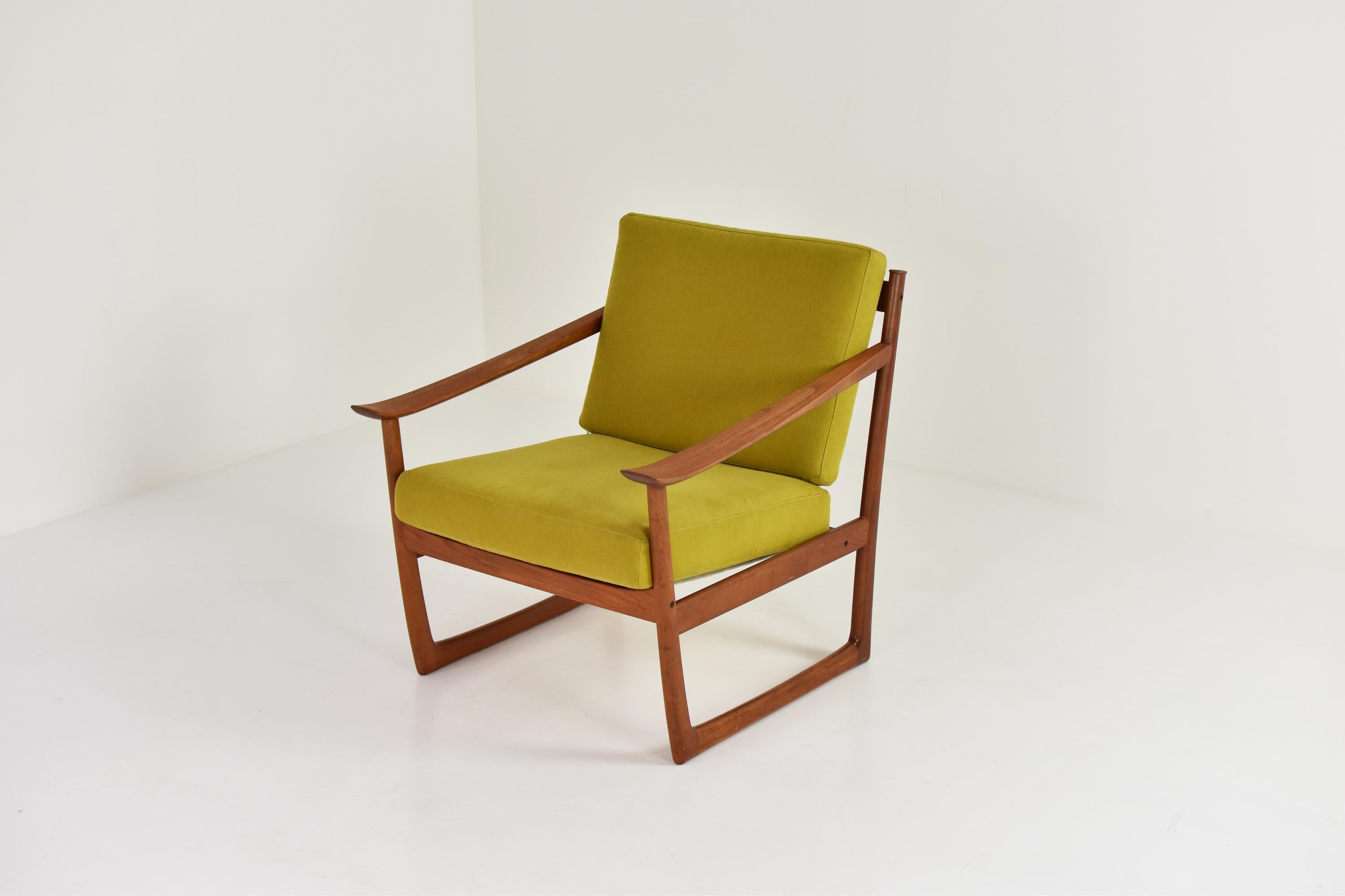 Danish Easy Chair by P. Hvidt and O. Molgaard-Nielsen for France & Søn, Denmark 1960's