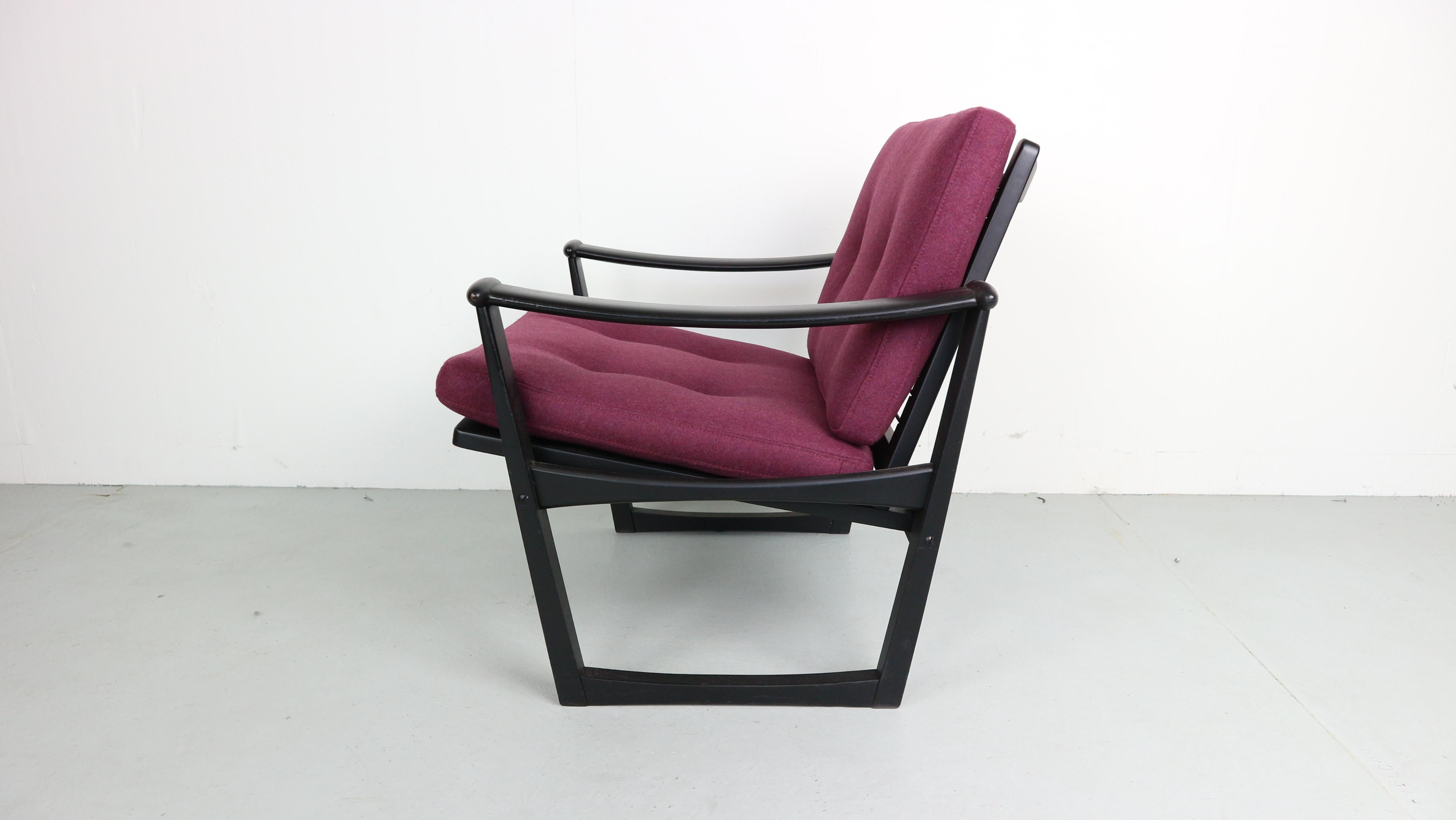 Dutch Easy Chair by Pastoe, Attributed to Finn Jhul, Newly Upholstered