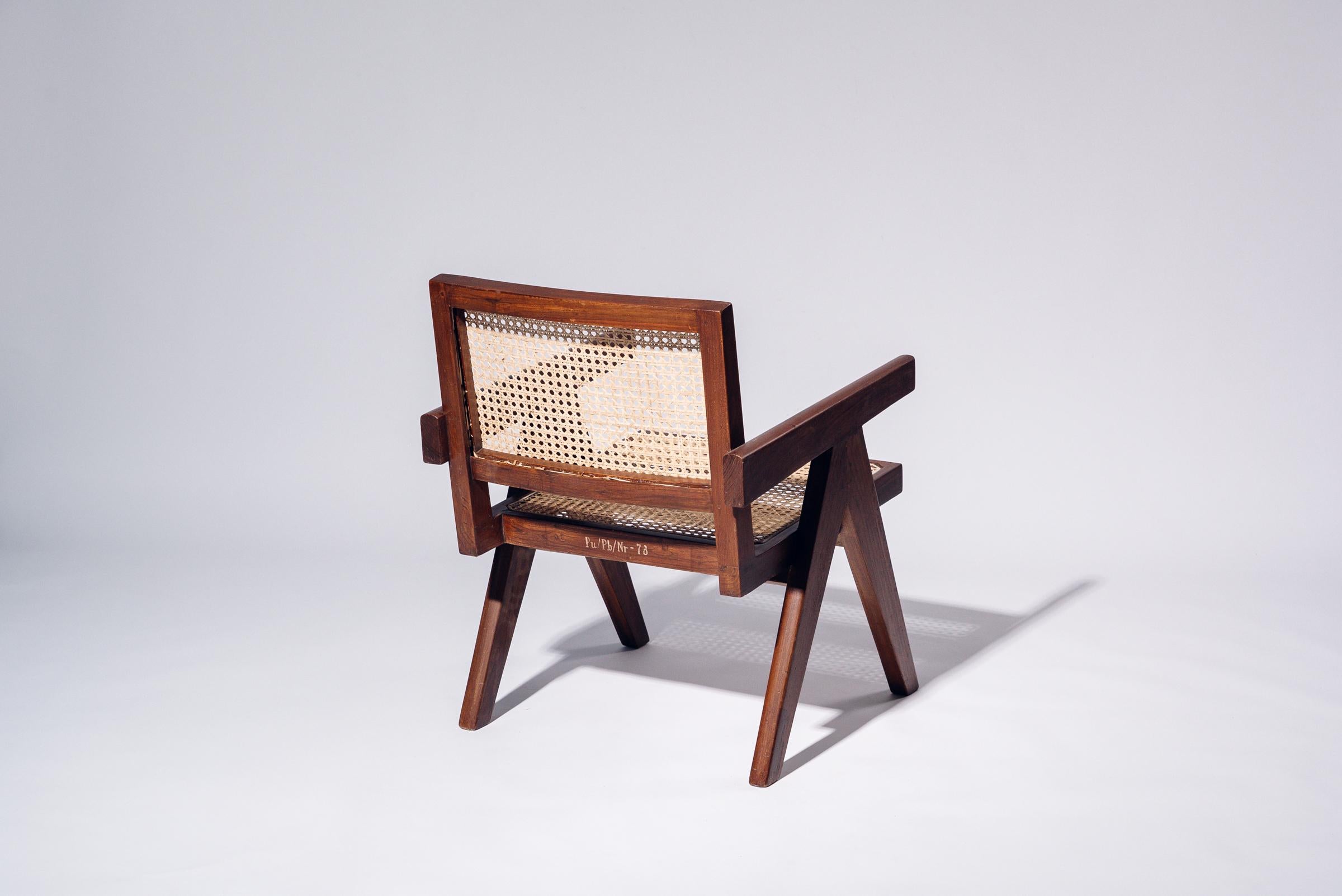 Sillón de Pierre Jeanneret para Chandigarh, India, circa 1955-56 Indio en venta
