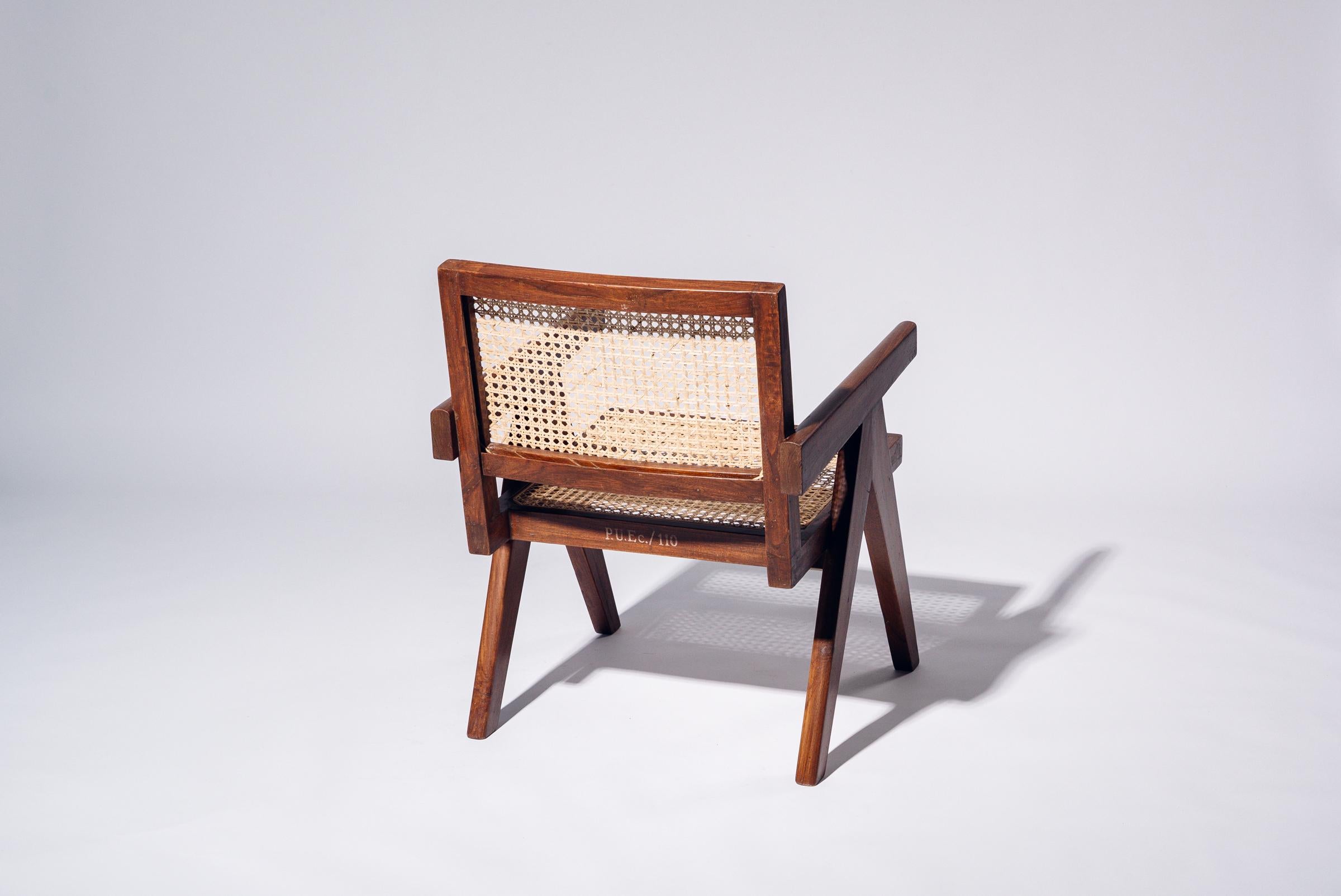 Sessel von Pierre Jeanneret für Chandigarh, Indien, ca. 1955-56 (Indisch) im Angebot