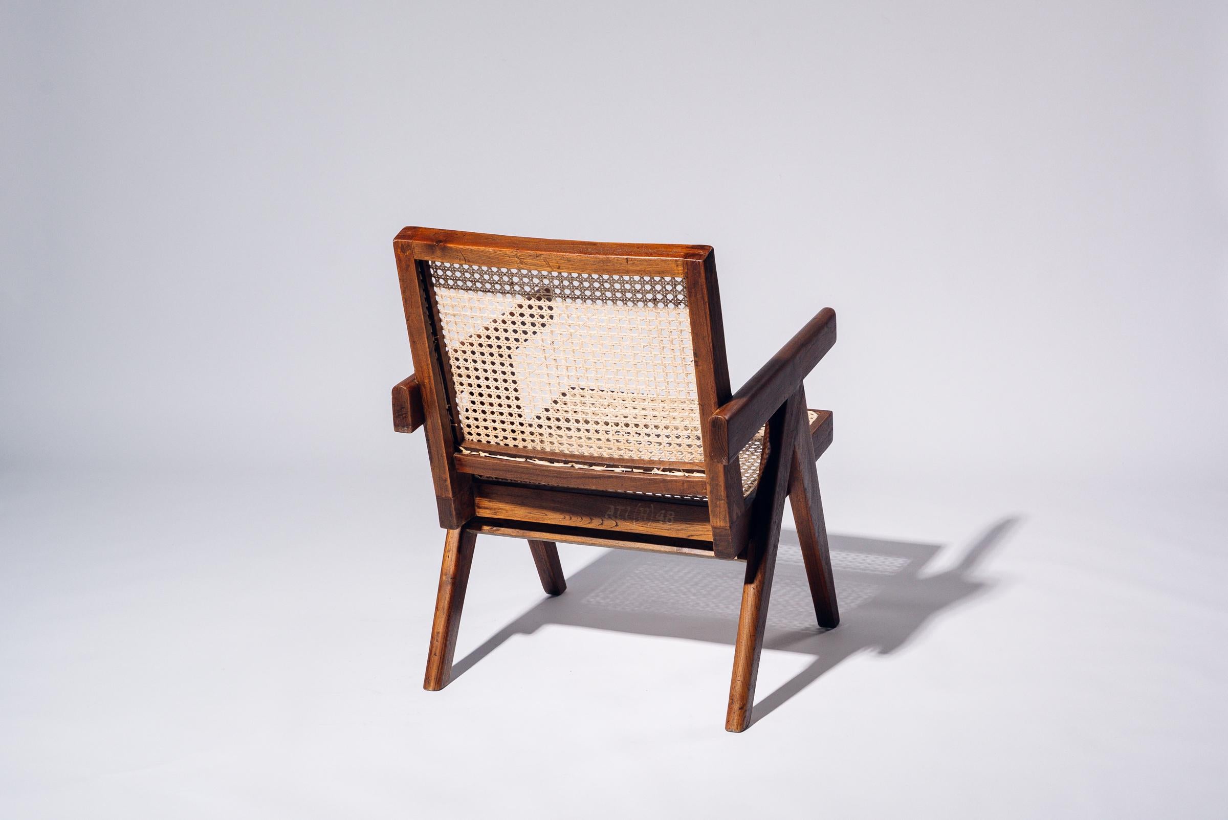 Sessel von Pierre Jeanneret für Chandigarh, Indien, ca. 1955-56 (Indisch) im Angebot