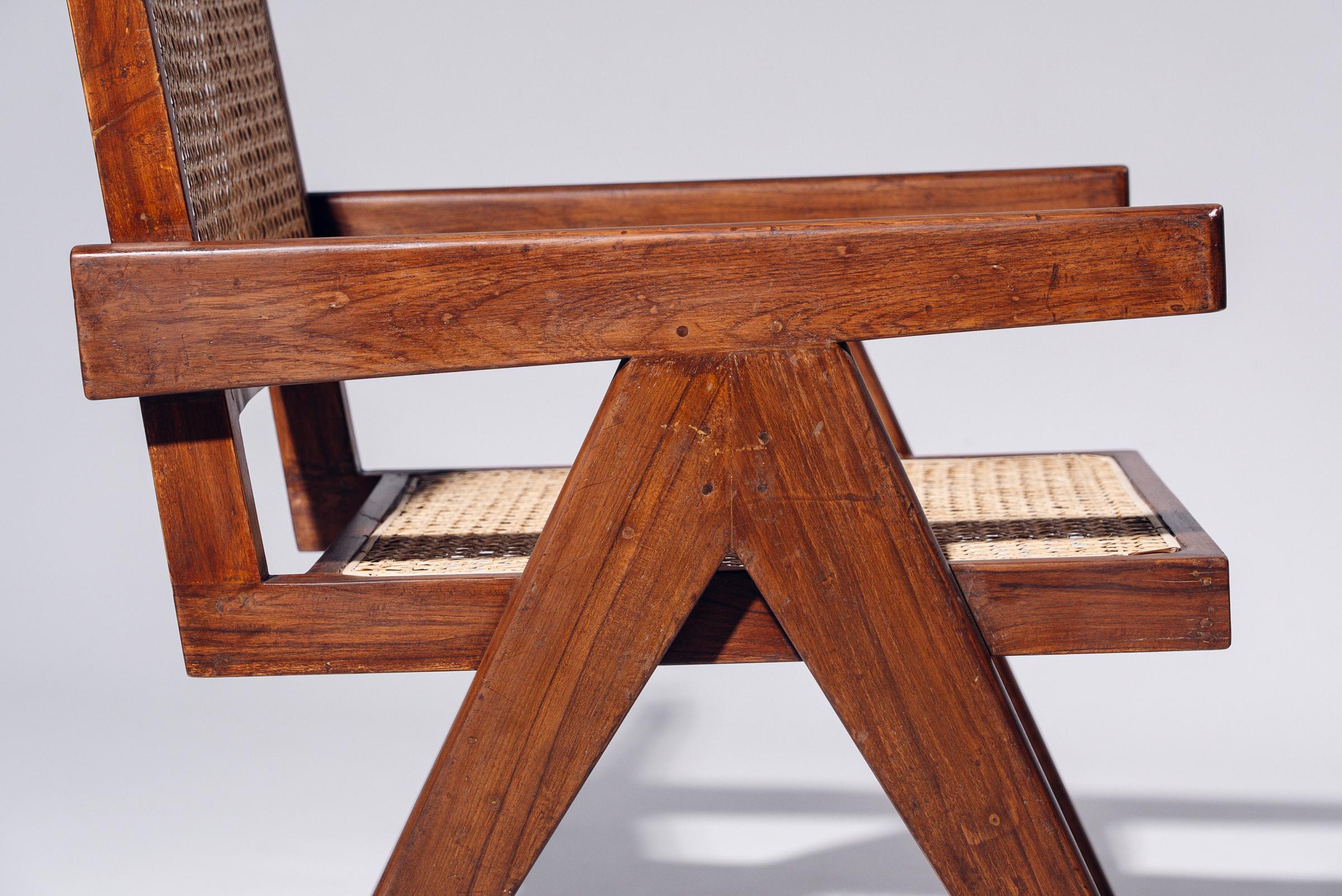 Sessel von Pierre Jeanneret für Chandigarh, Indien, ca. 1955-56 im Zustand „Gut“ im Angebot in Tokyo, JP