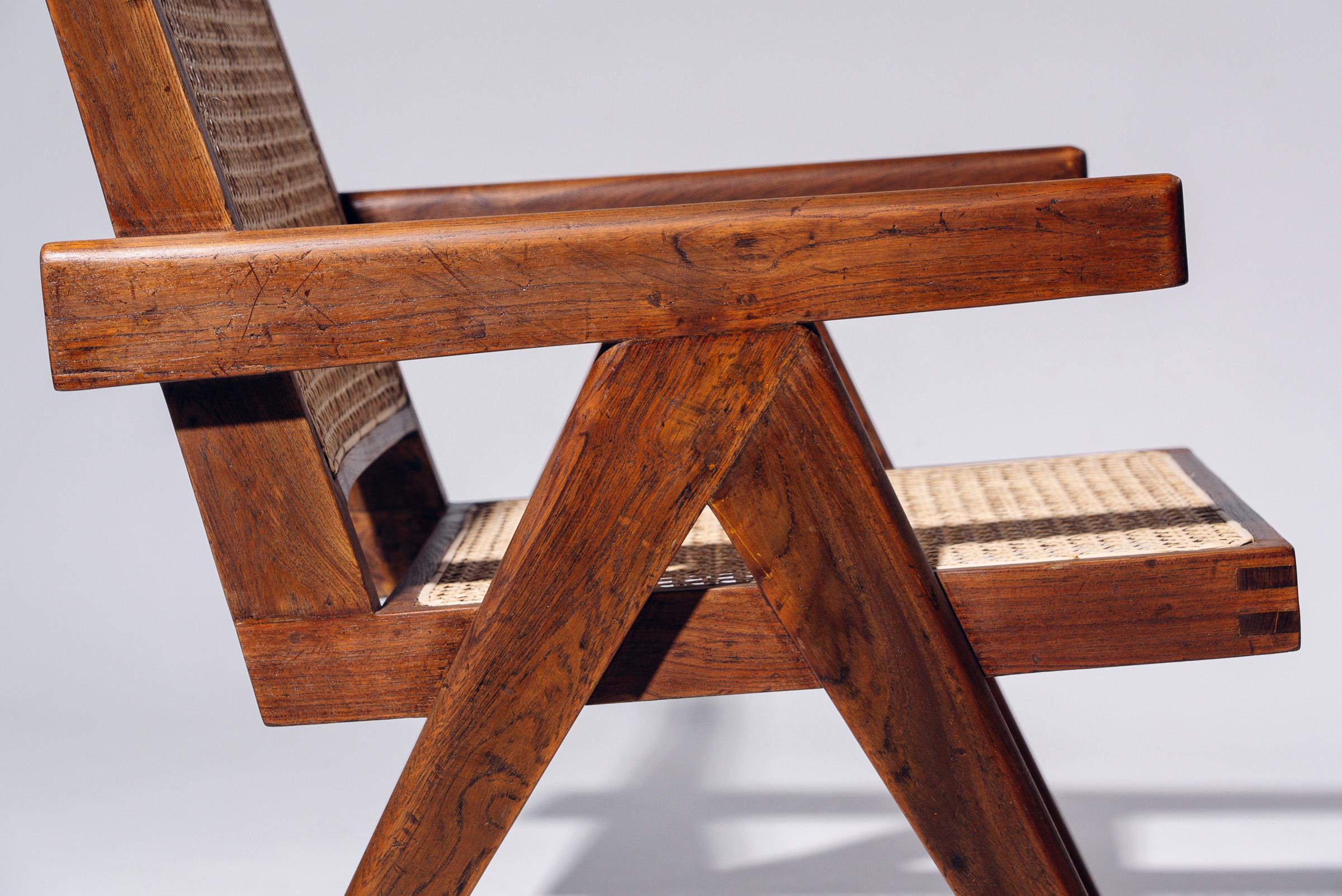 Sessel von Pierre Jeanneret für Chandigarh, Indien, ca. 1955-56 im Zustand „Gut“ im Angebot in Tokyo, JP