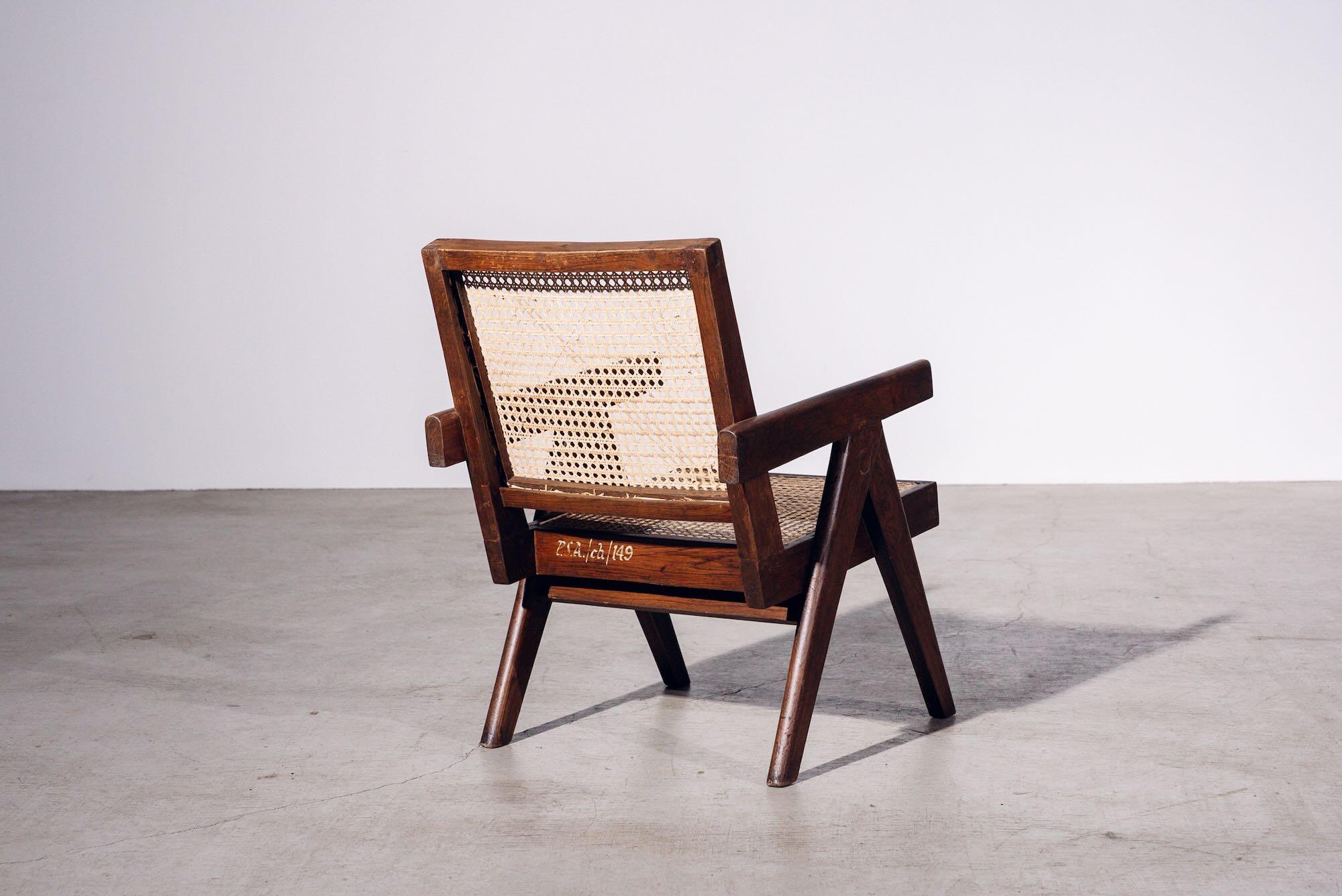 Fauteuil de Pierre Jeanneret pour Chandigarh, Inde, vers 1955-56 Bon état - En vente à Tokyo, JP