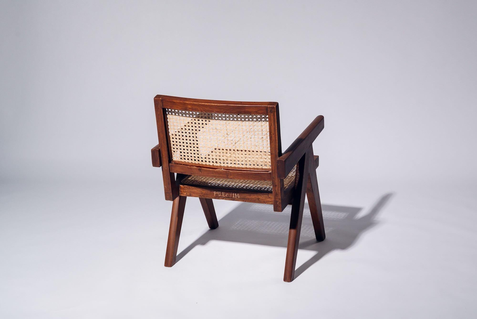 Fauteuil de Pierre Jeanneret pour Chandigarh, Inde, vers 1955-56 Bon état - En vente à Tokyo, JP