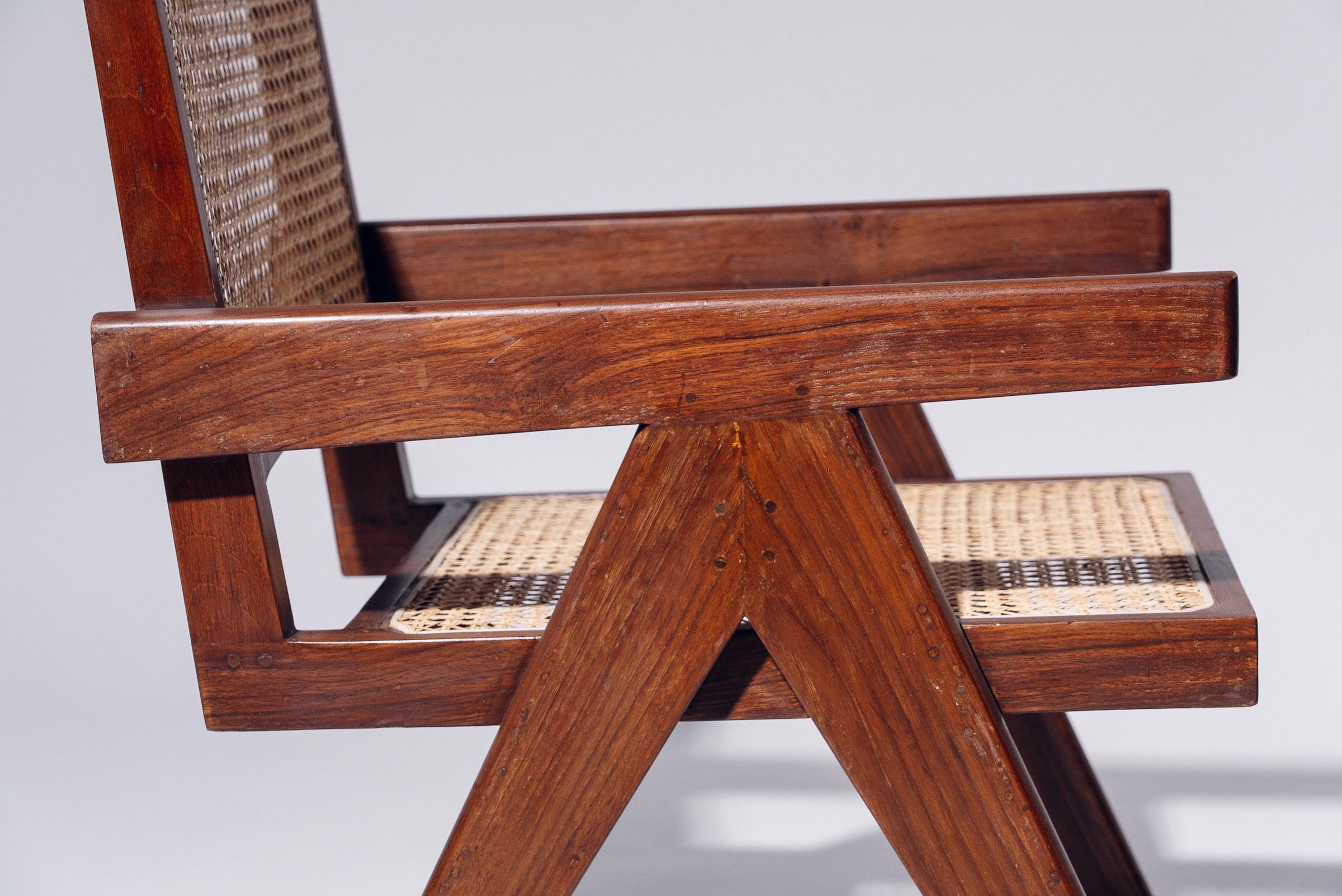 Sillón de Pierre Jeanneret para Chandigarh, India, circa 1955-56 siglo XX en venta