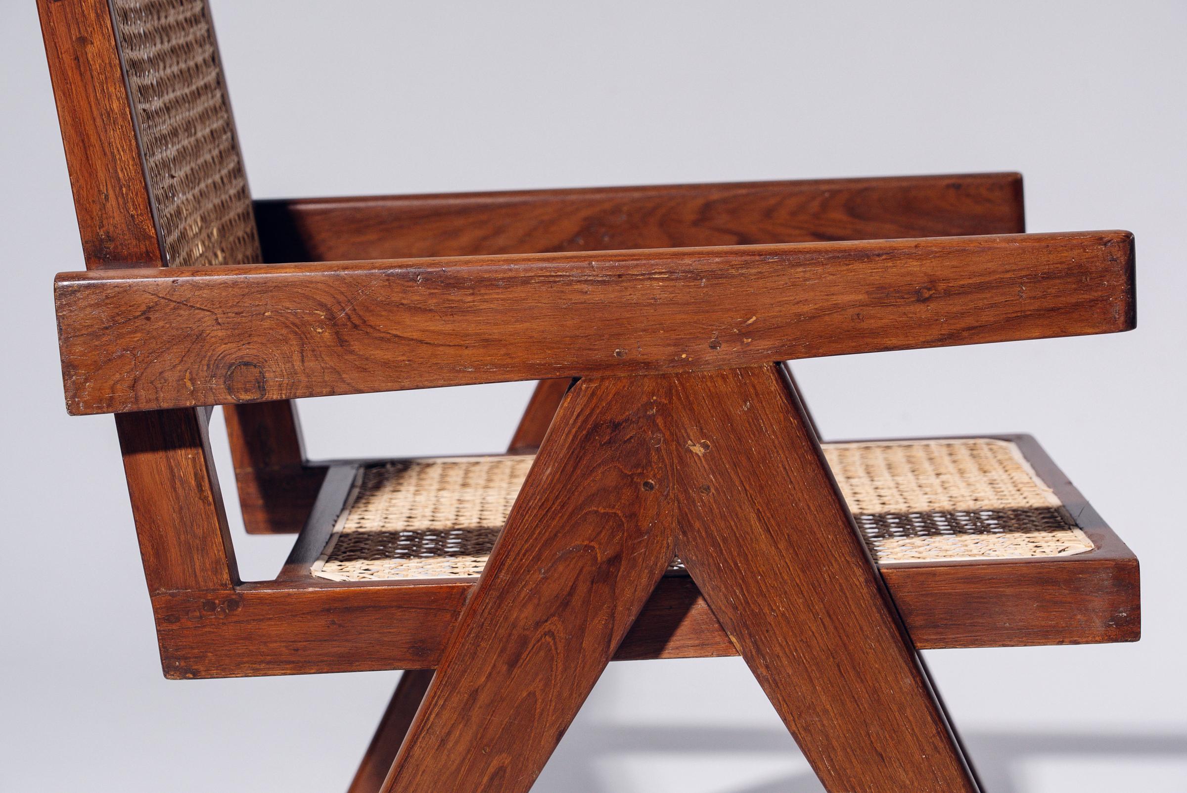 Sillón de Pierre Jeanneret para Chandigarh, India, circa 1955-56 siglo XX en venta