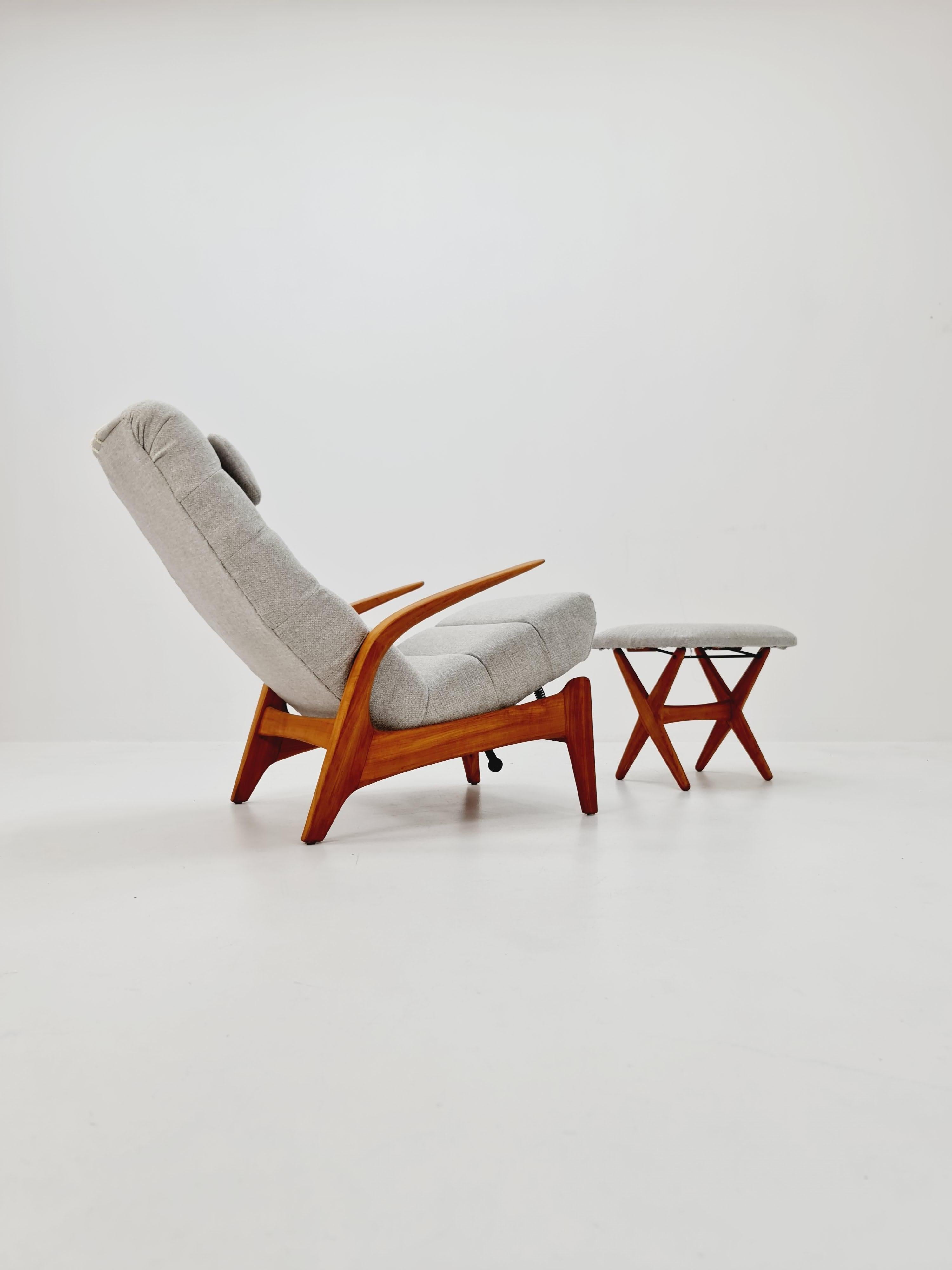 Sillón de Rolf Rastad y Adolf Relling para Goldfeder, Otomana ajustable 1960 en venta 1