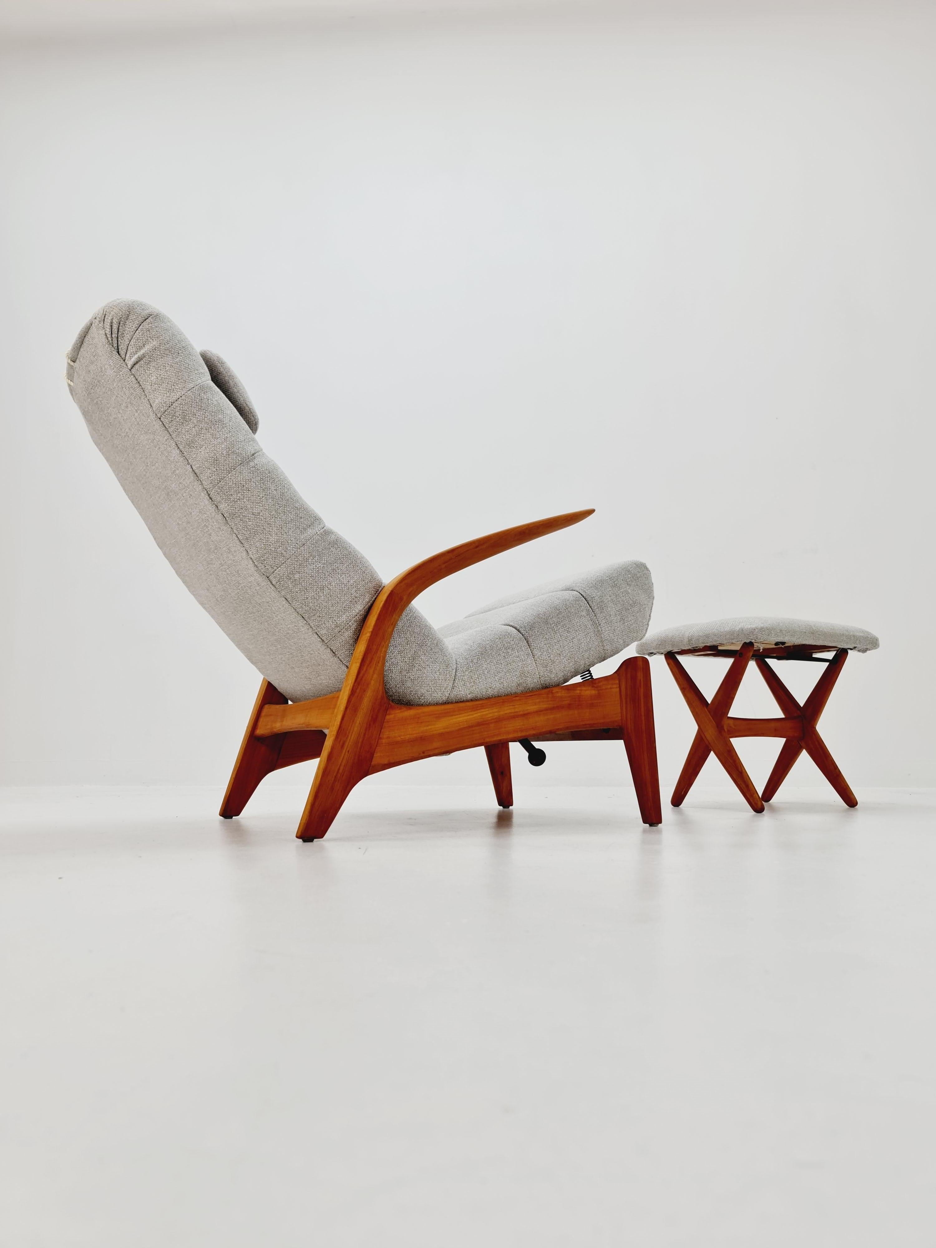 Sillón de Rolf Rastad y Adolf Relling para Goldfeder, Otomana ajustable 1960 en venta 2