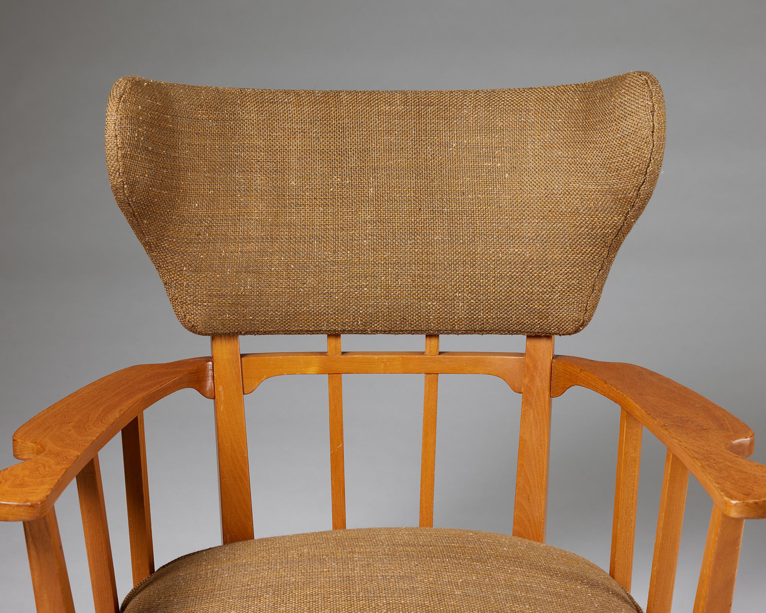 Easy chair designed by Alvar Andersson for Ferdinand Lundquist & Co For Sale 3