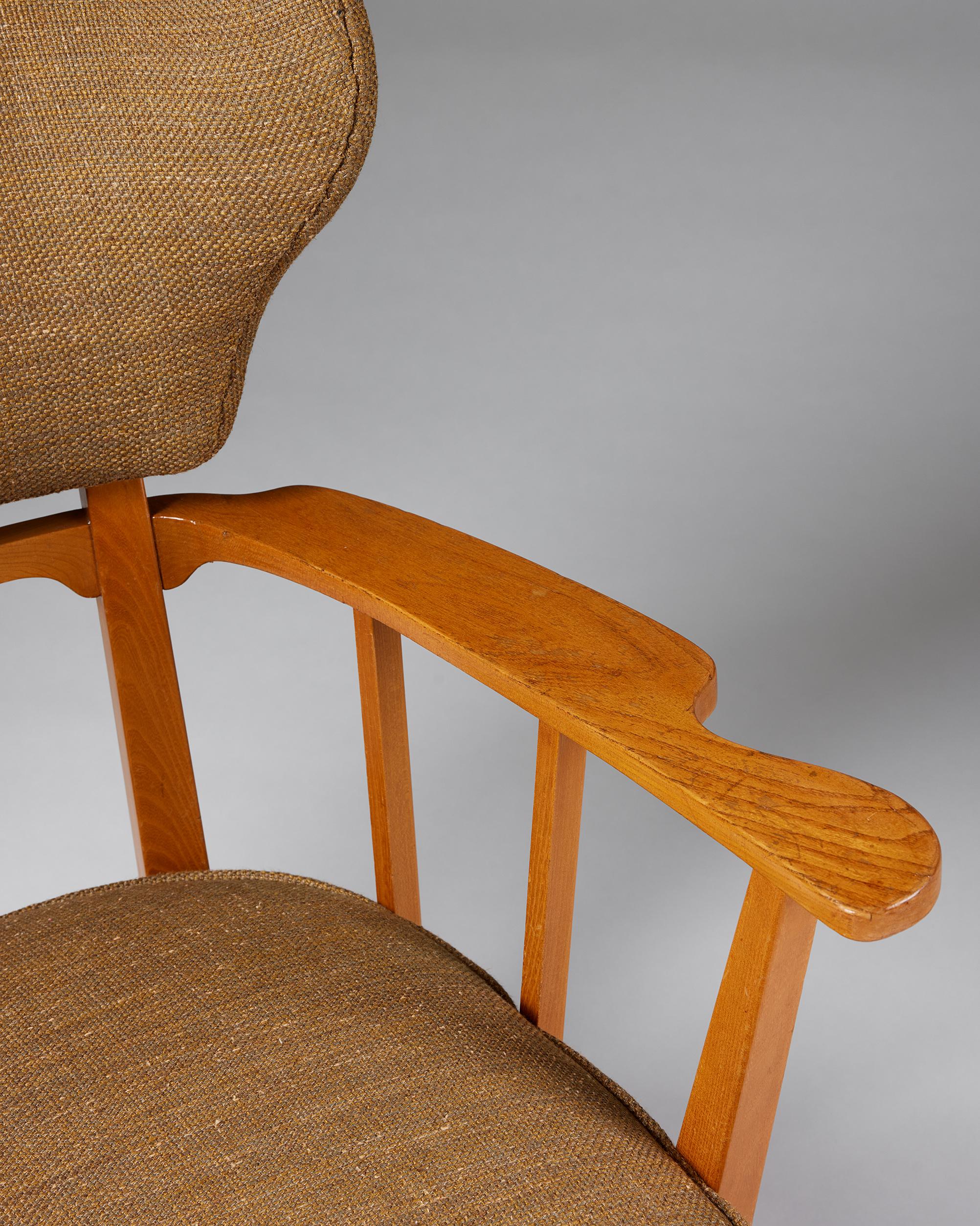 Easy chair designed by Alvar Andersson for Ferdinand Lundquist & Co For Sale 4