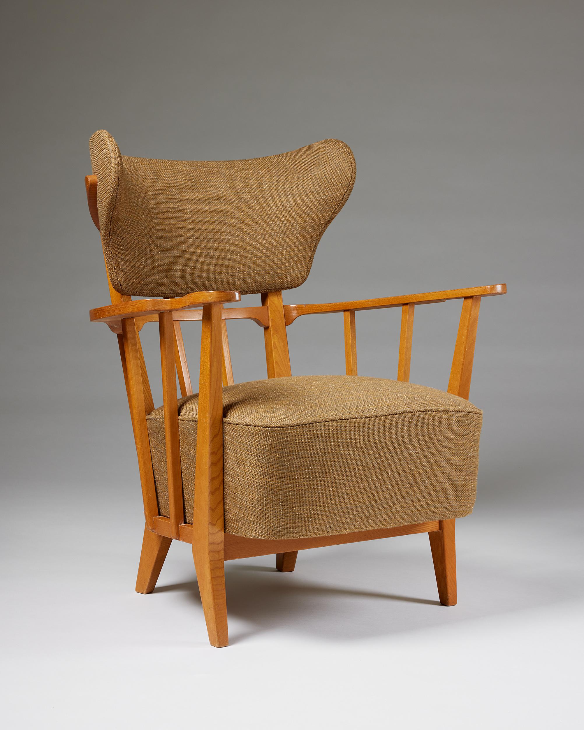Swedish Easy chair designed by Alvar Andersson for Ferdinand Lundquist & Co For Sale