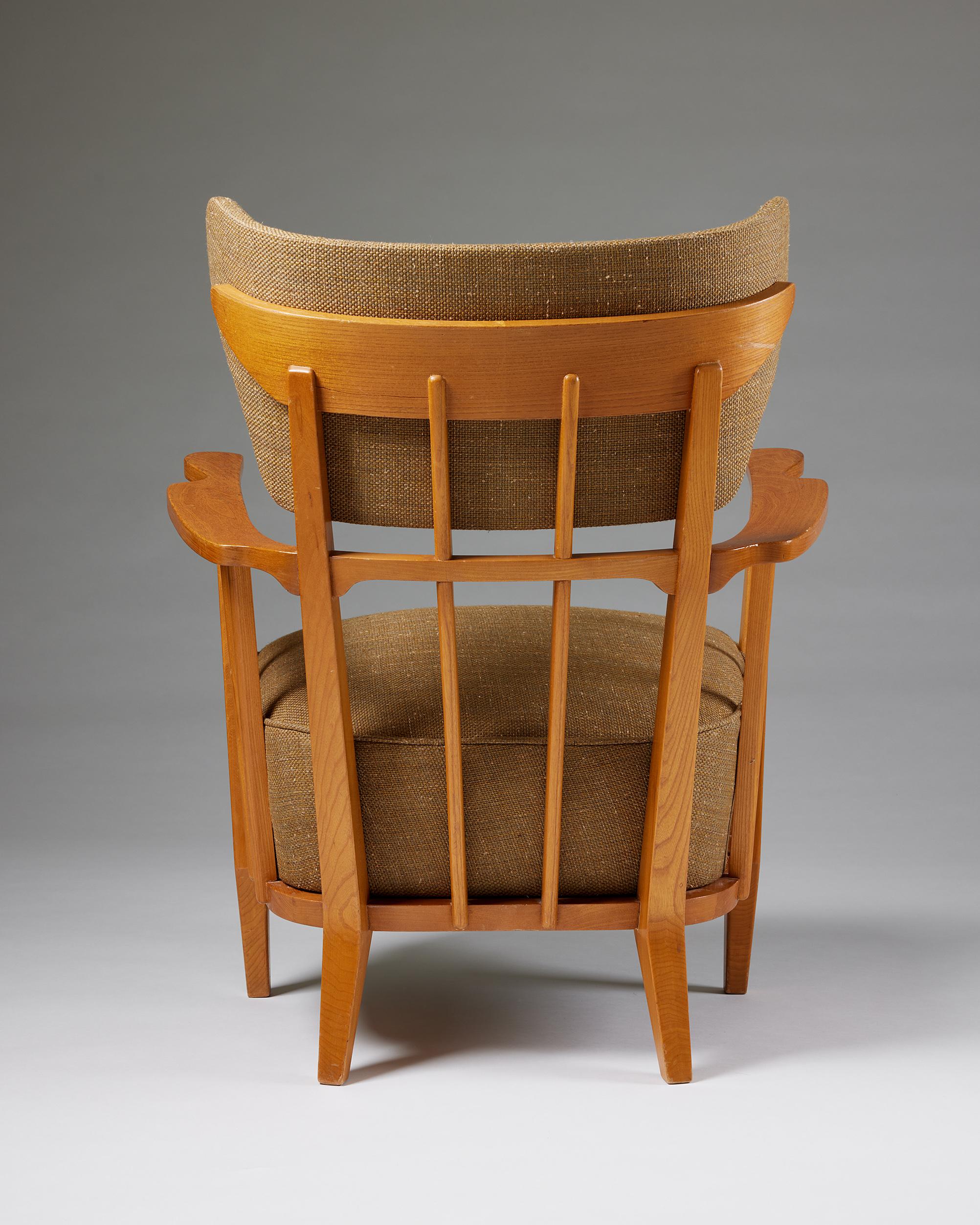 Easy Chair, entworfen von Alvar Andersson für Ferdinand Lundquist & Co (Textil) im Angebot