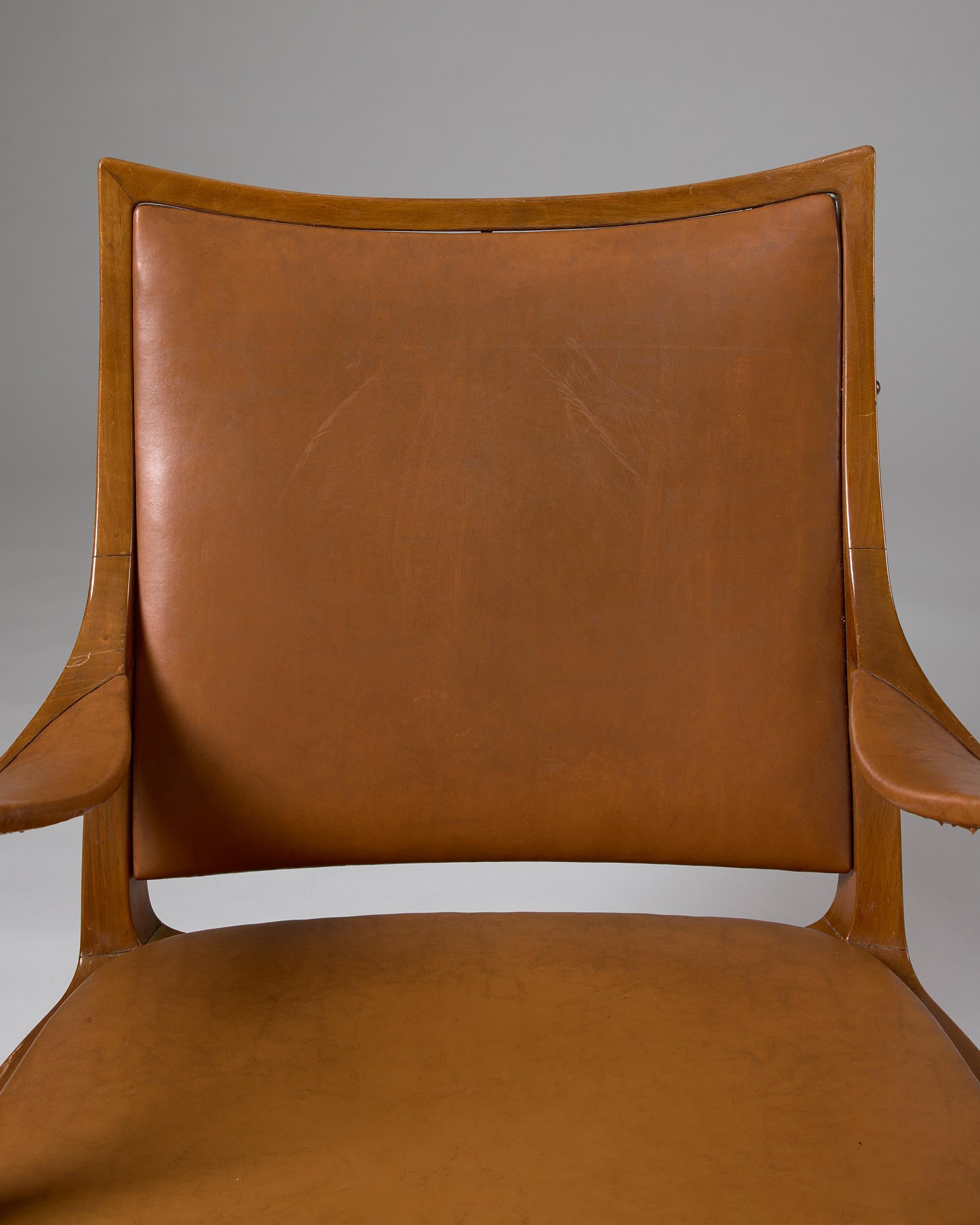 Fauteuil conçu par Hans Asplund pour Nordiska Kompaniet, Suède 1955 en vente 4