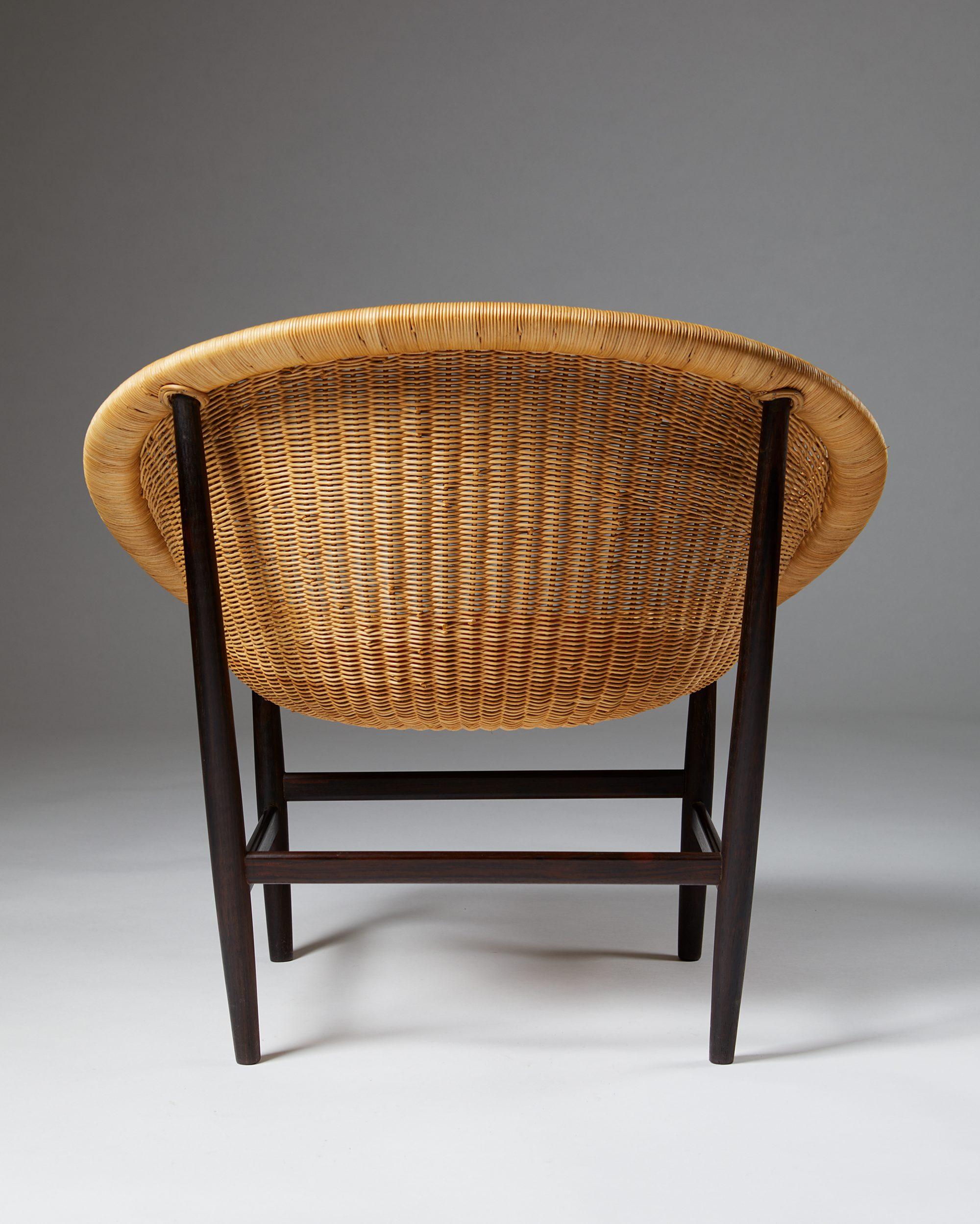 Danish Easy Chair Designed by Nanna Ditzel for Ludvig Pontoppidan, Denmark, 1950's For Sale