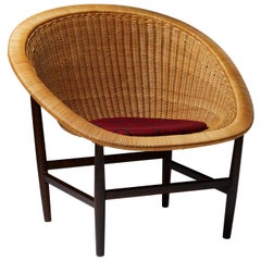 Easy Chair Designed by Nanna Ditzel for Ludvig Pontoppidan, Denmark, 1950's