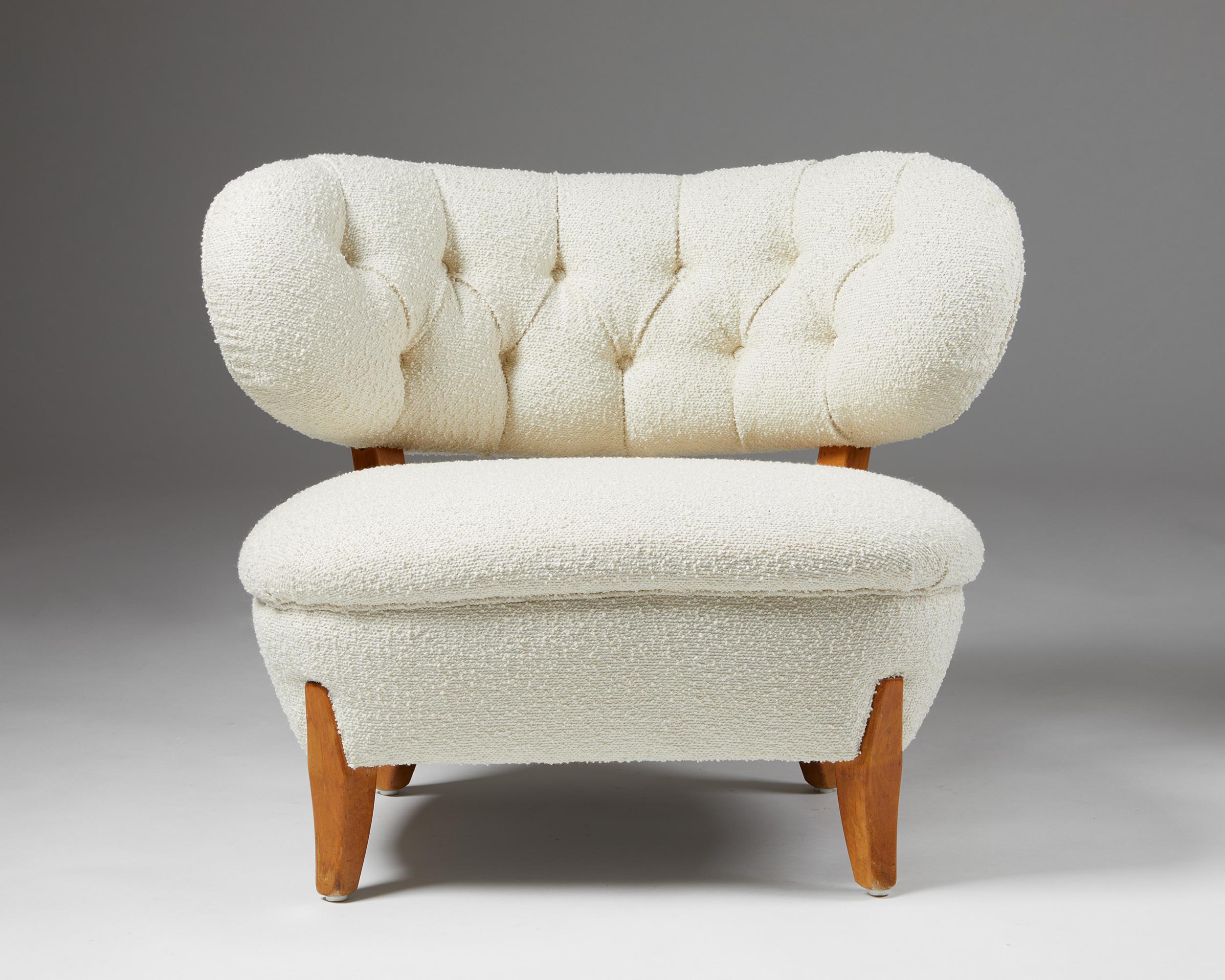 Swedish Easy Chair Designed by Otto Shulz for Boet, Sweden, 1940s For Sale