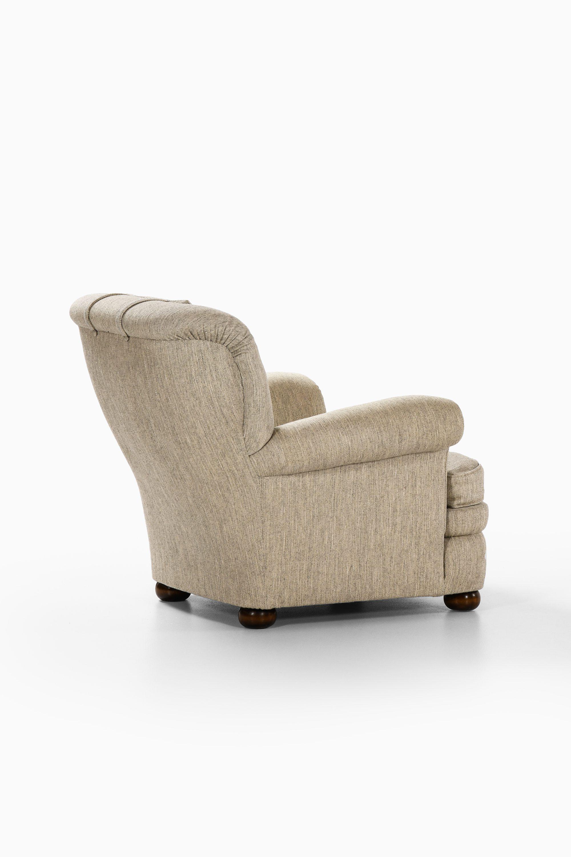 Svedese Sedia Easy Chair in Beeche e tessuto originale di Josef Frank, 1934 in vendita