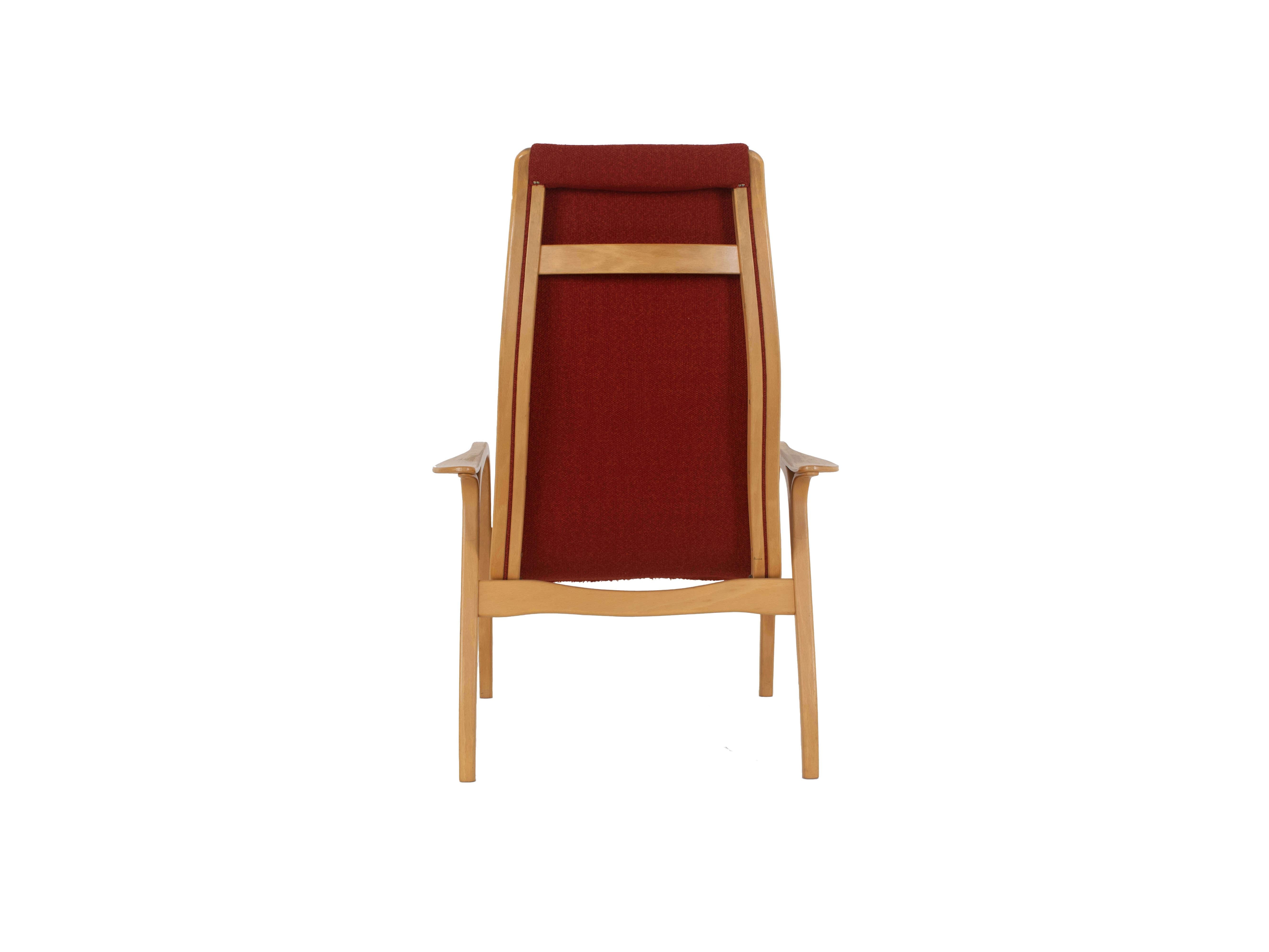 Scandinavian Modern Easy Chair in Beech by Yngve Ekström for Swedese model Lamino, Sweden