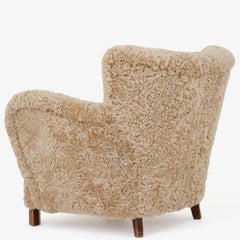 Easy Chair in Lamb's Wool by Unknown Maker