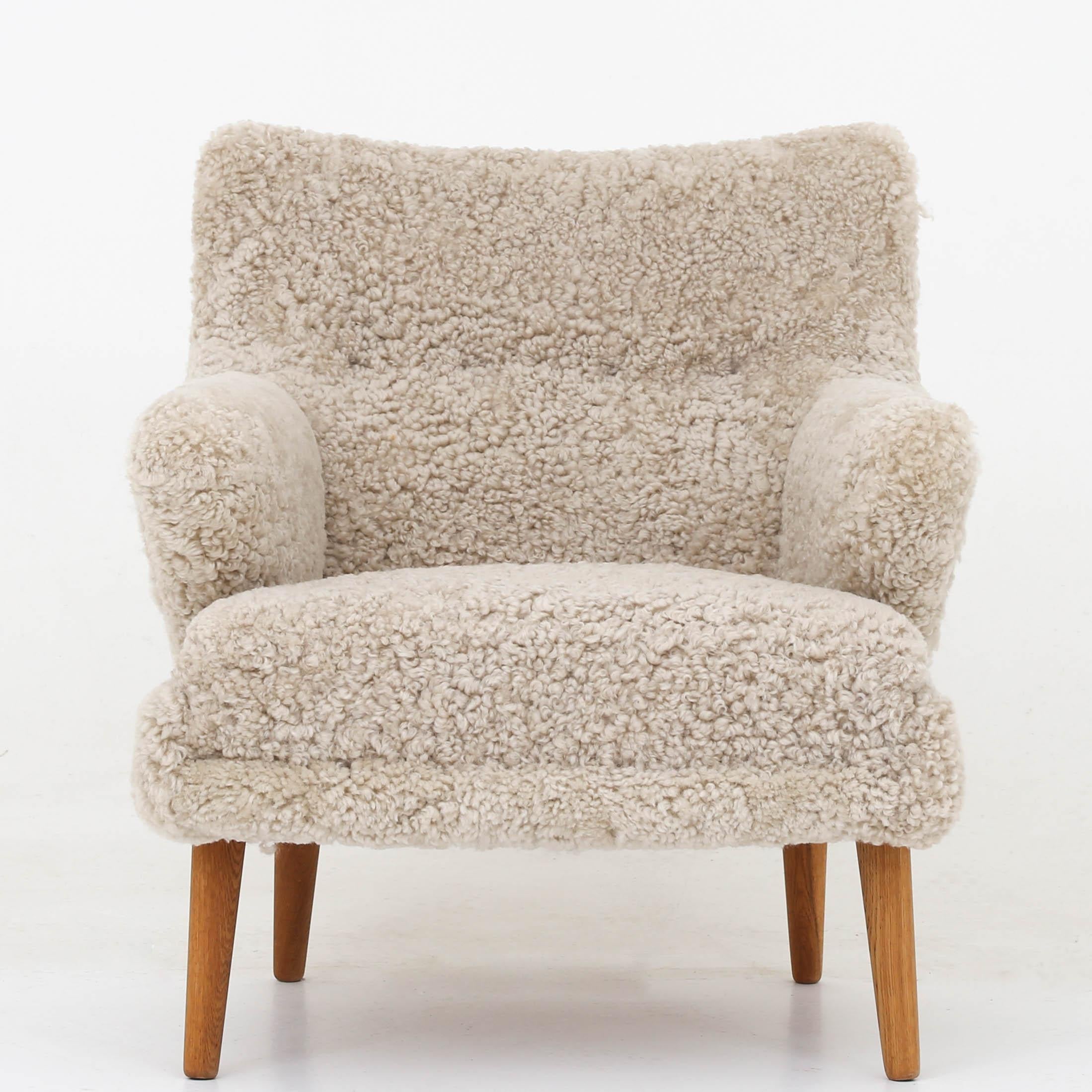 Danish Easy Chair in Lamb's Wool