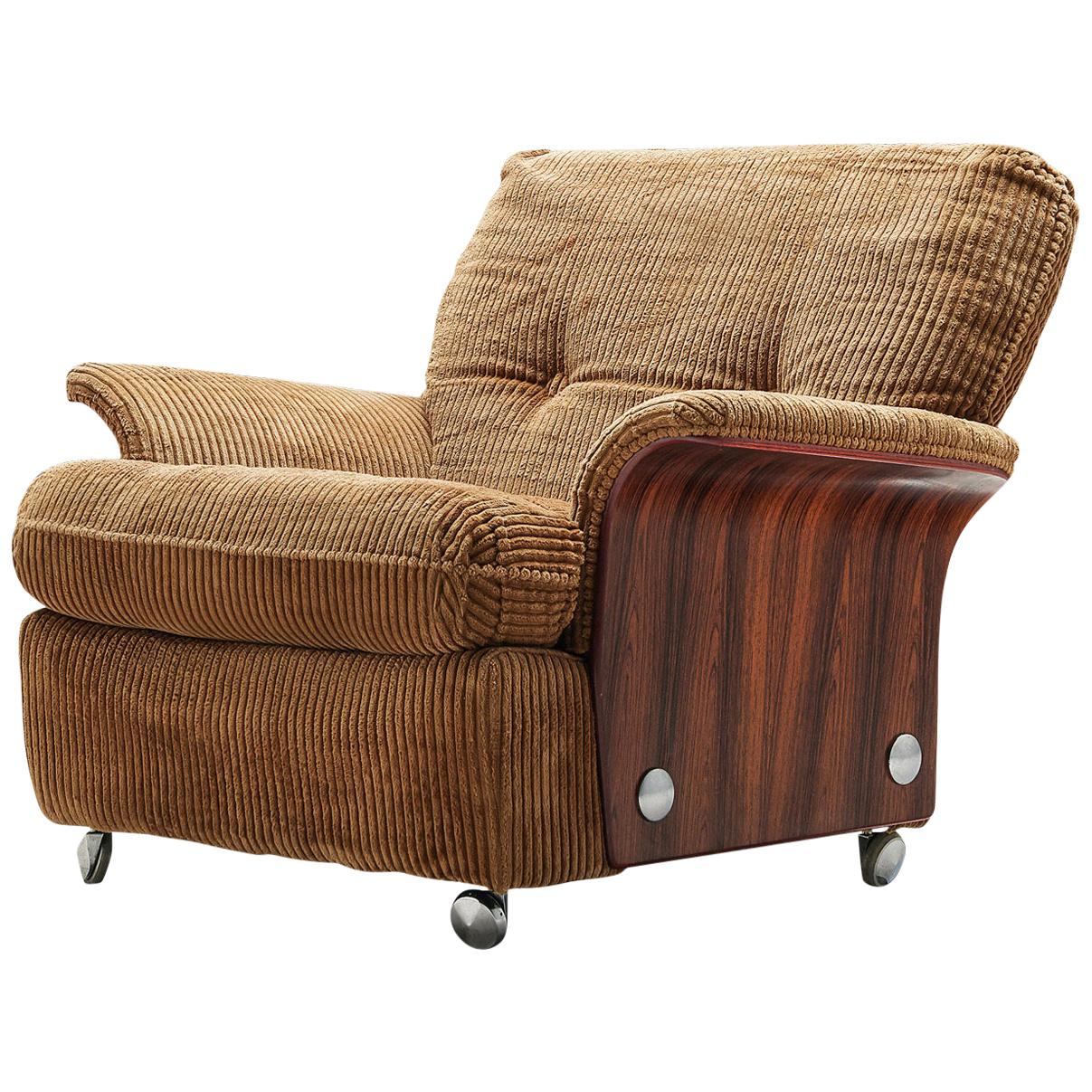 Easy Chair in Light Brown Corduroy