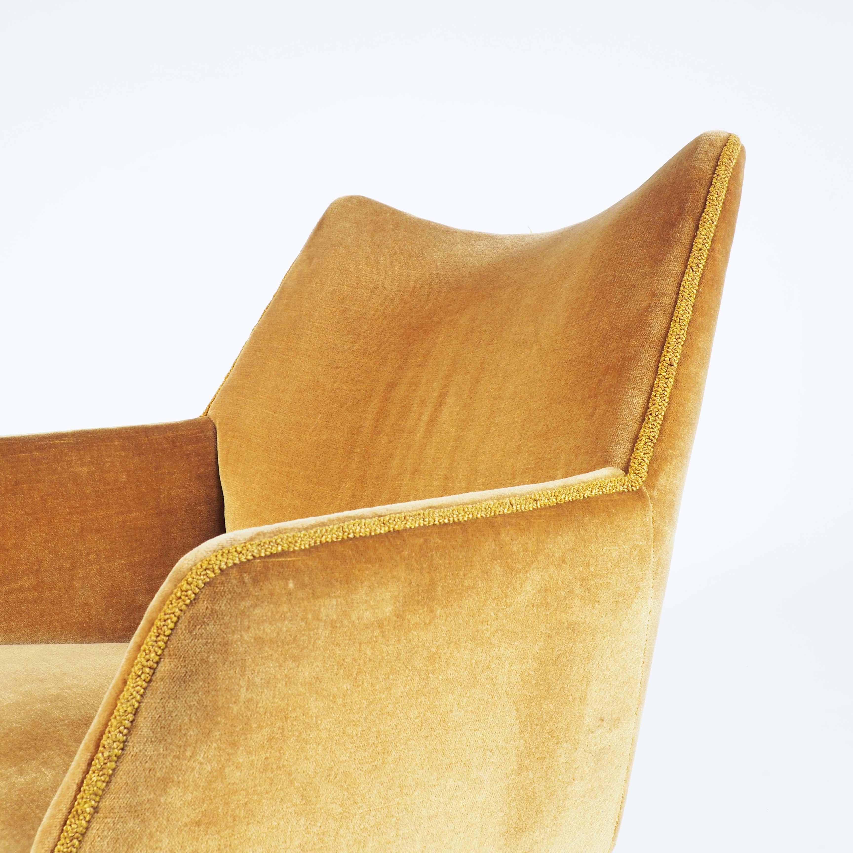 Easy Chair in Oak and Fabric by Illum Wikkelsø, Denmark 2