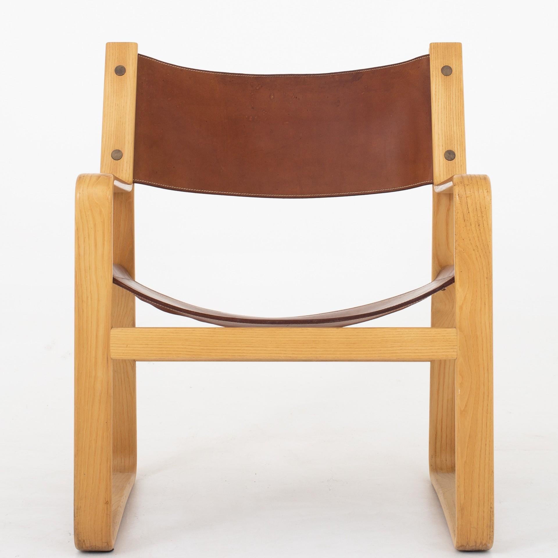 20th Century Easy Chair in Original Leather by Hans J. Wegner