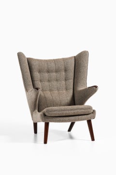 Easy Chair in Rosewood & Reupholstered in Kvadrat Fabric by Hans Wegner, 1950's