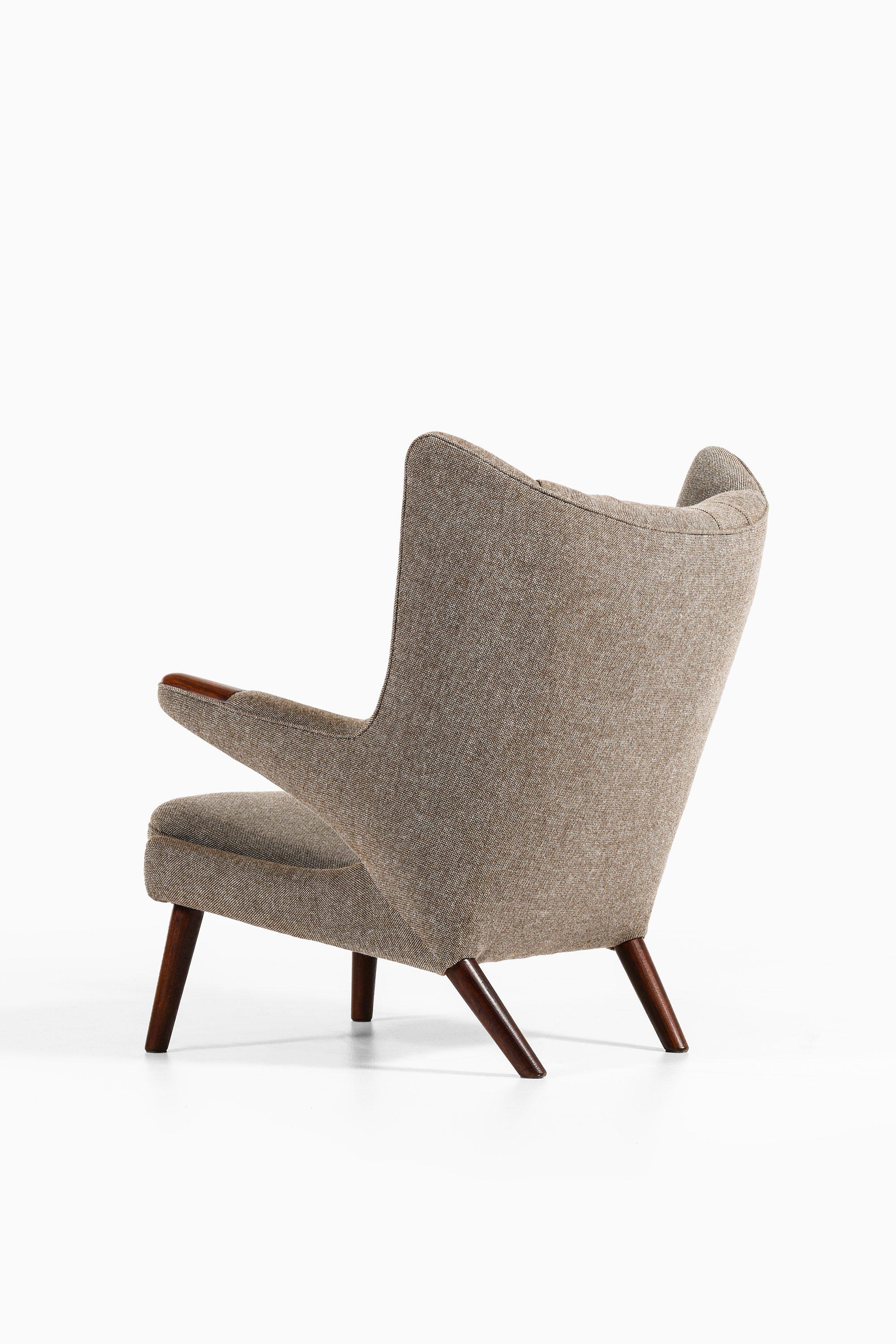 Danese Sedia Easy in palissandro e rivestita in tessuto Kvadrat di Hans Wegner, anni '50 in vendita