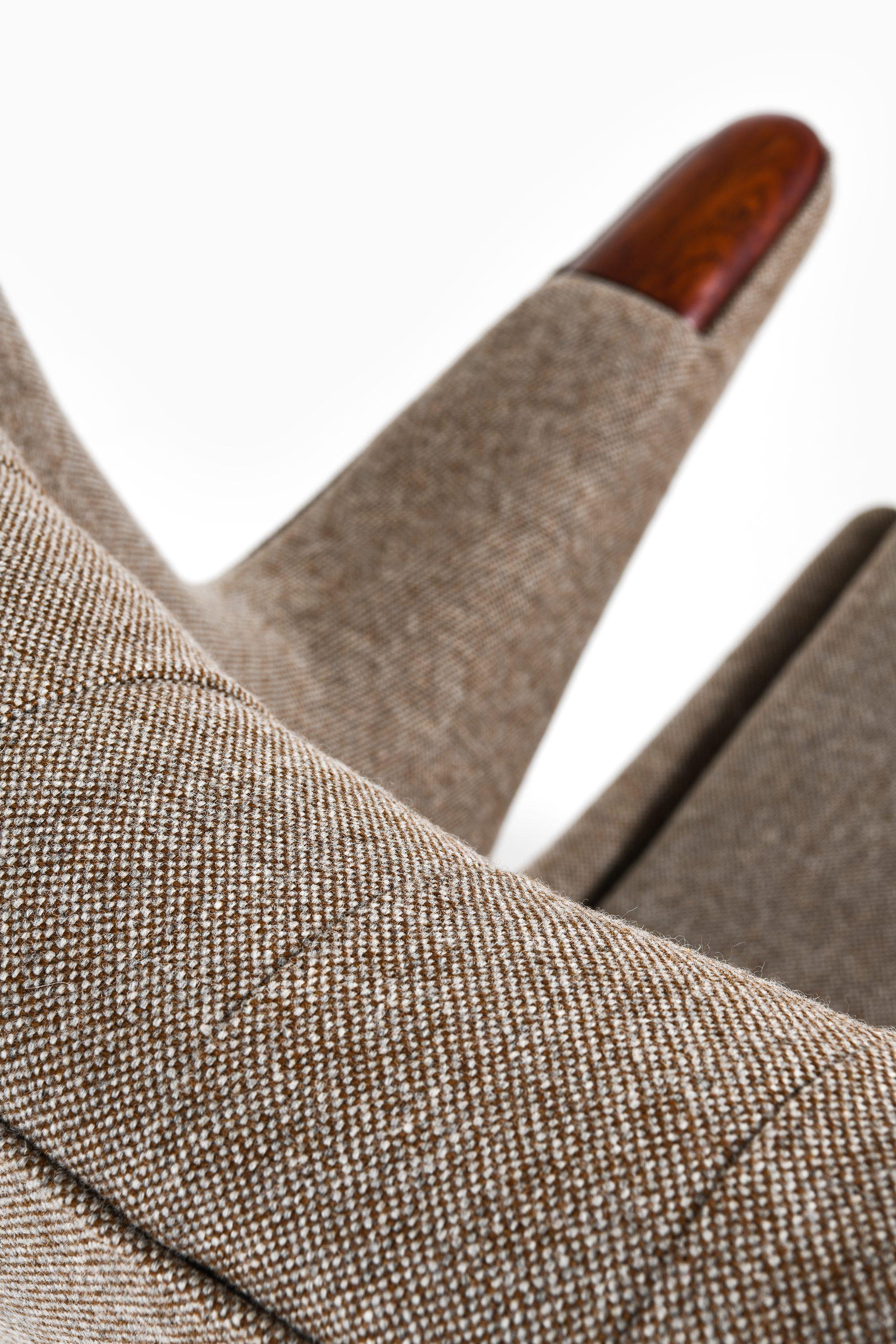 Sedia Easy in palissandro e rivestita in tessuto Kvadrat di Hans Wegner, anni '50 in vendita 1
