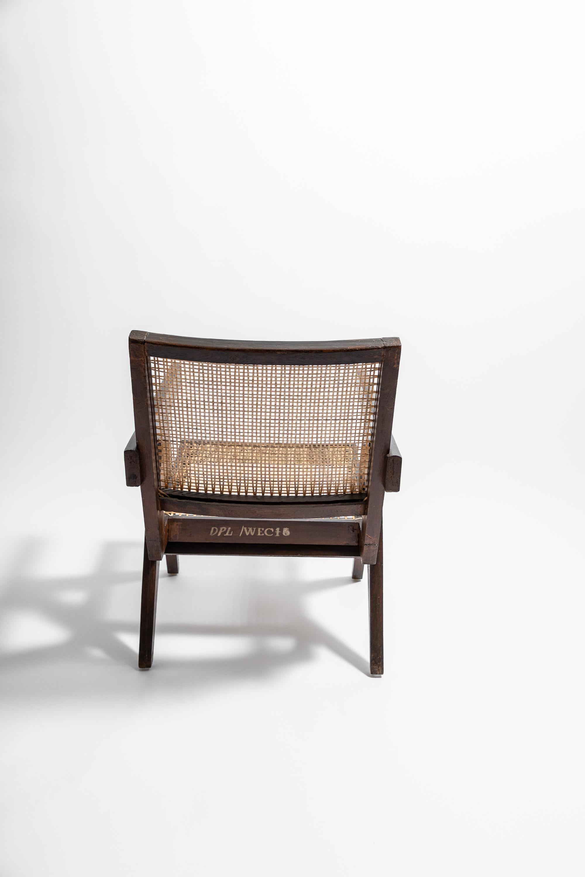 Indian Easy Chair in Sissoo by Pierre Jeanneret, circa 1955 For Sale